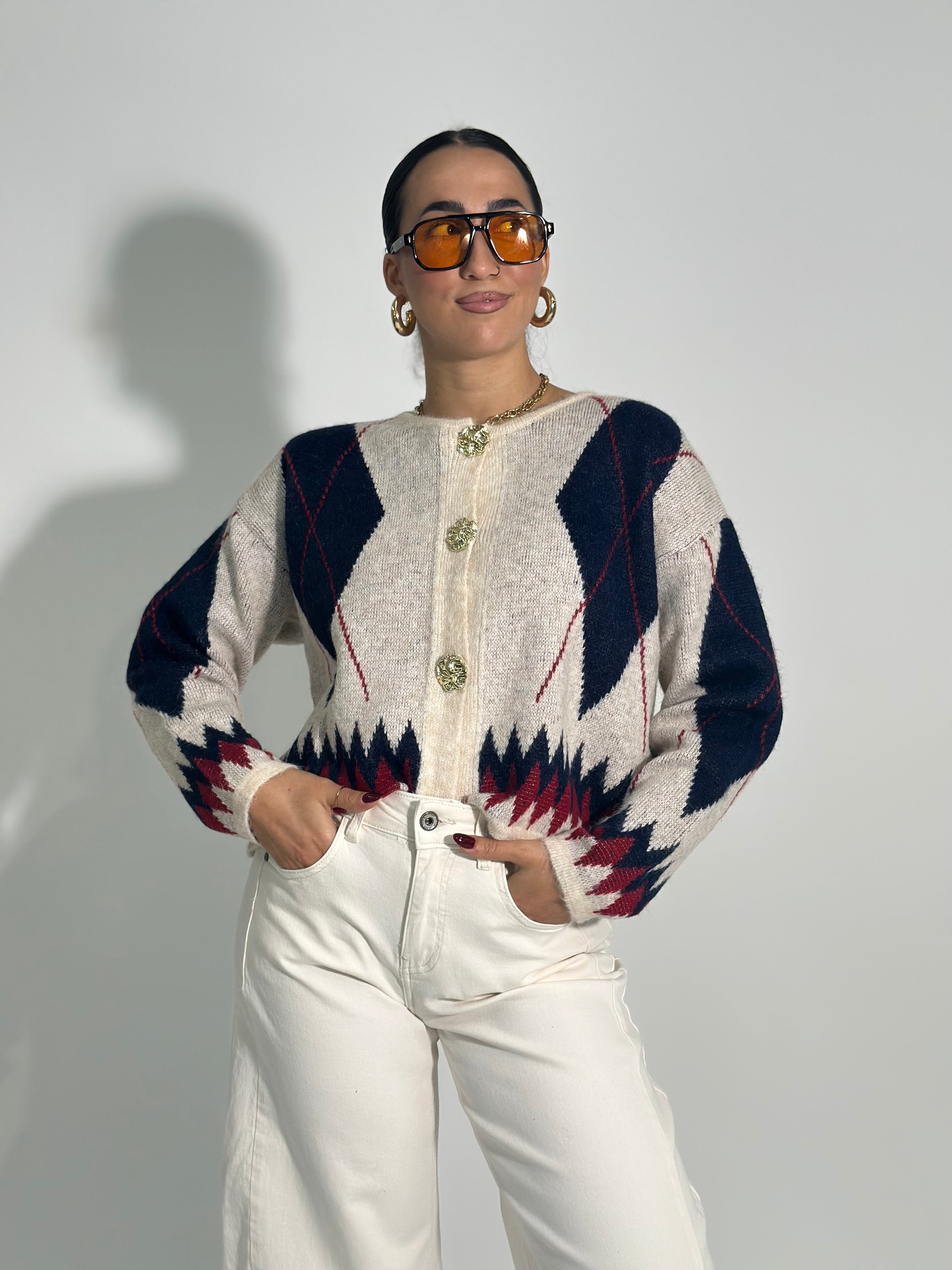 Maglia rombi 4872505 BLU