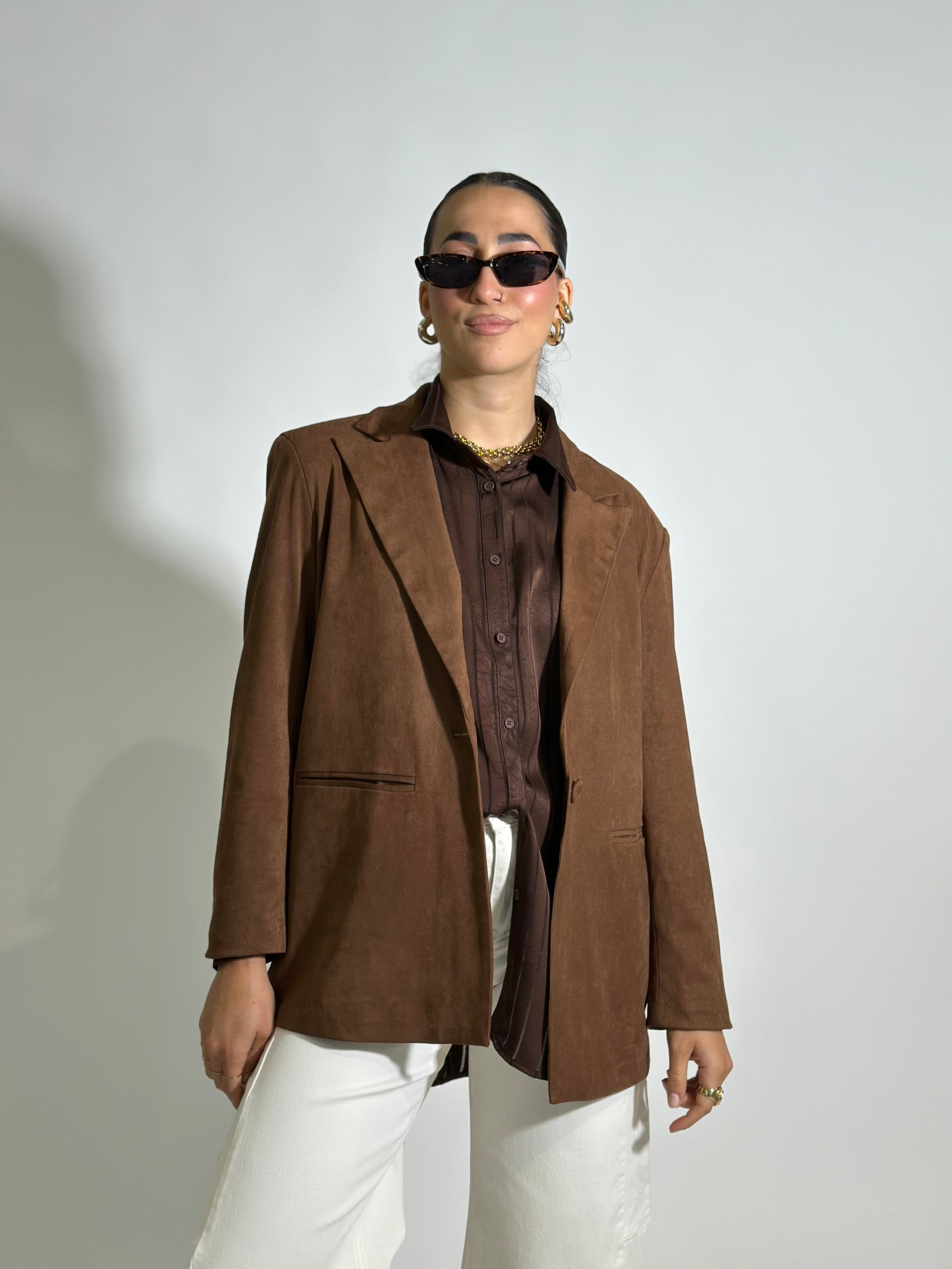 Giacca suede over SH5010 CAMEL