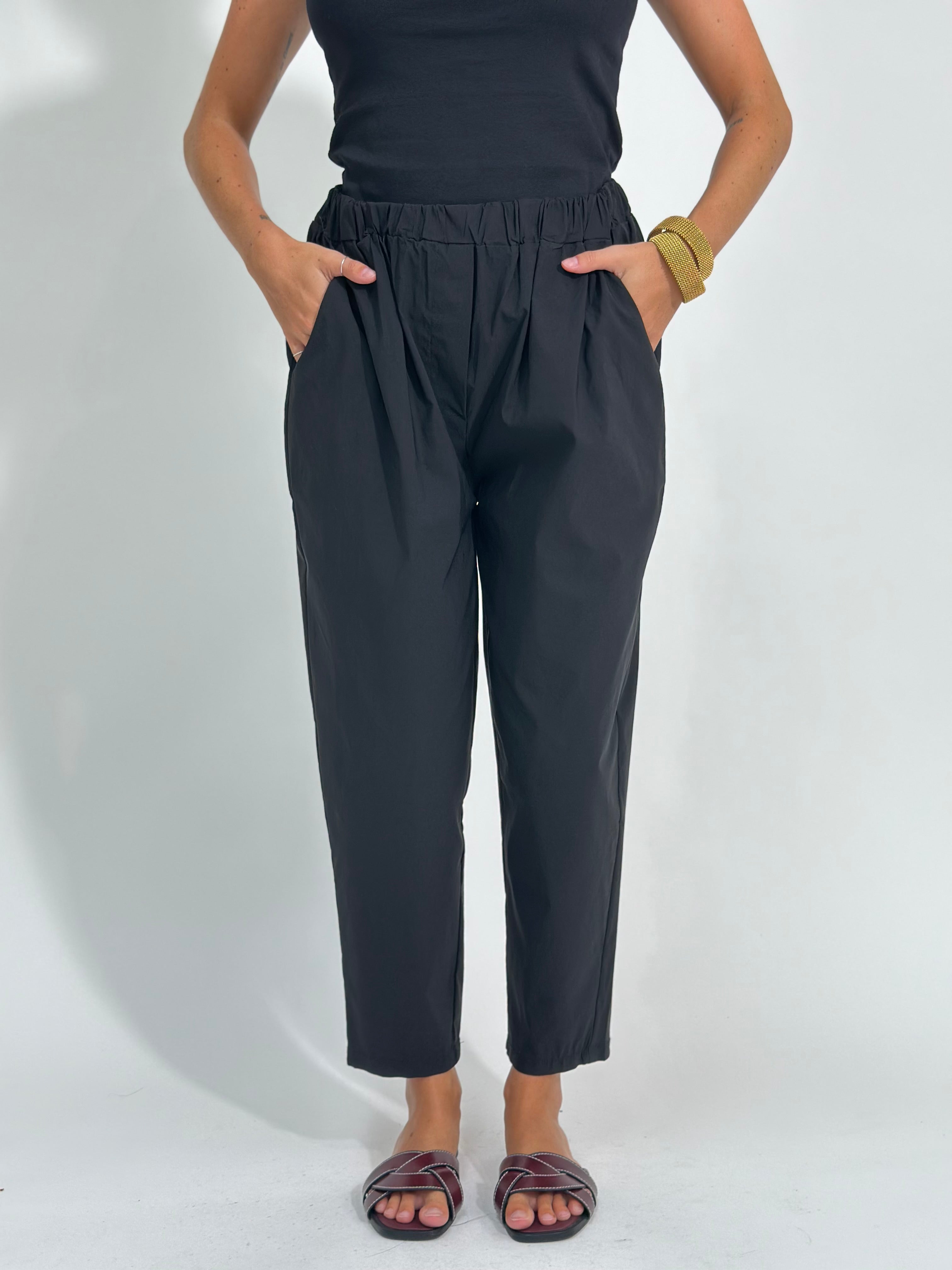 Pantalone popeline 81166 NERO