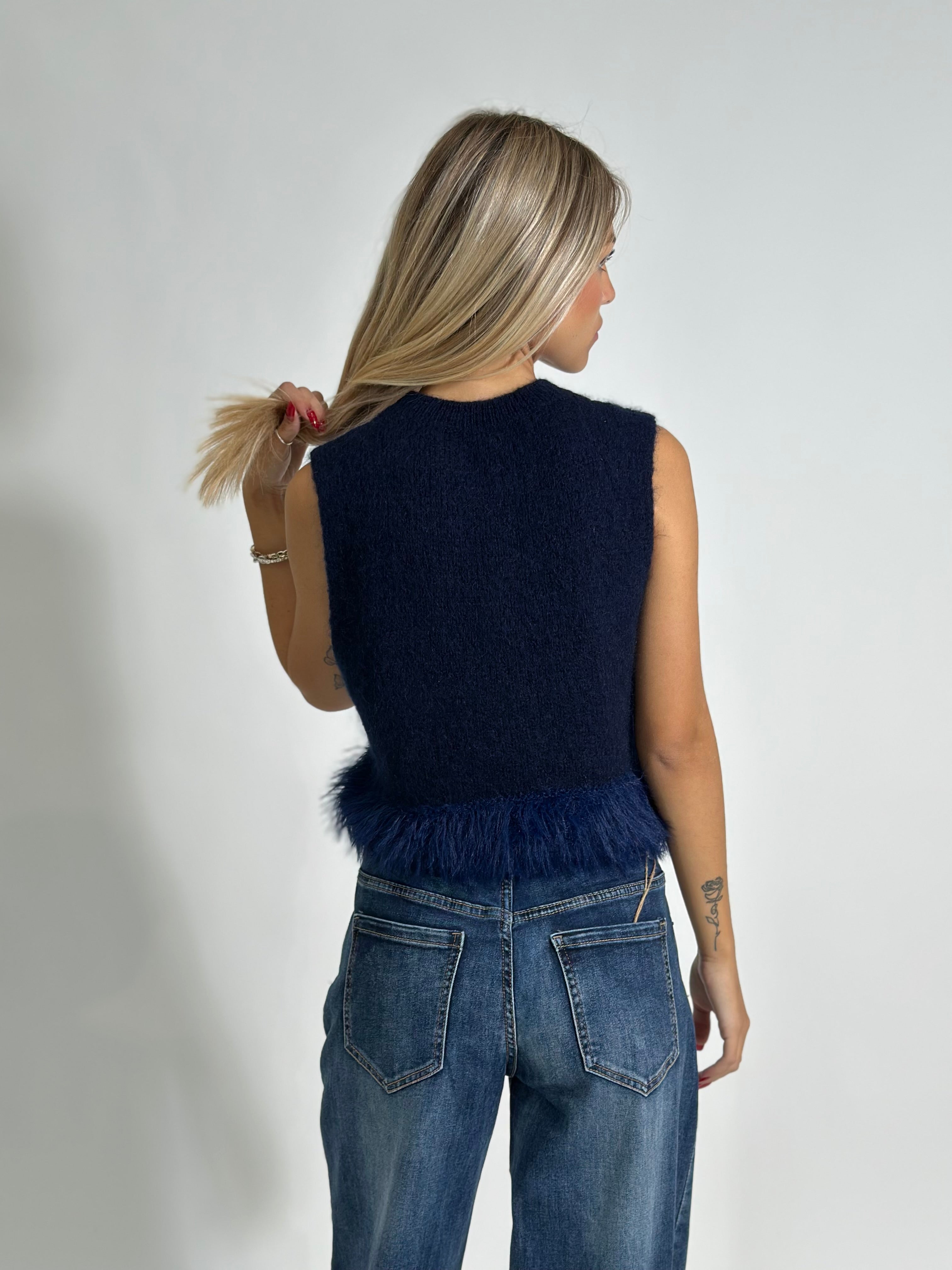 Gilet Fluffy 5180 BLU