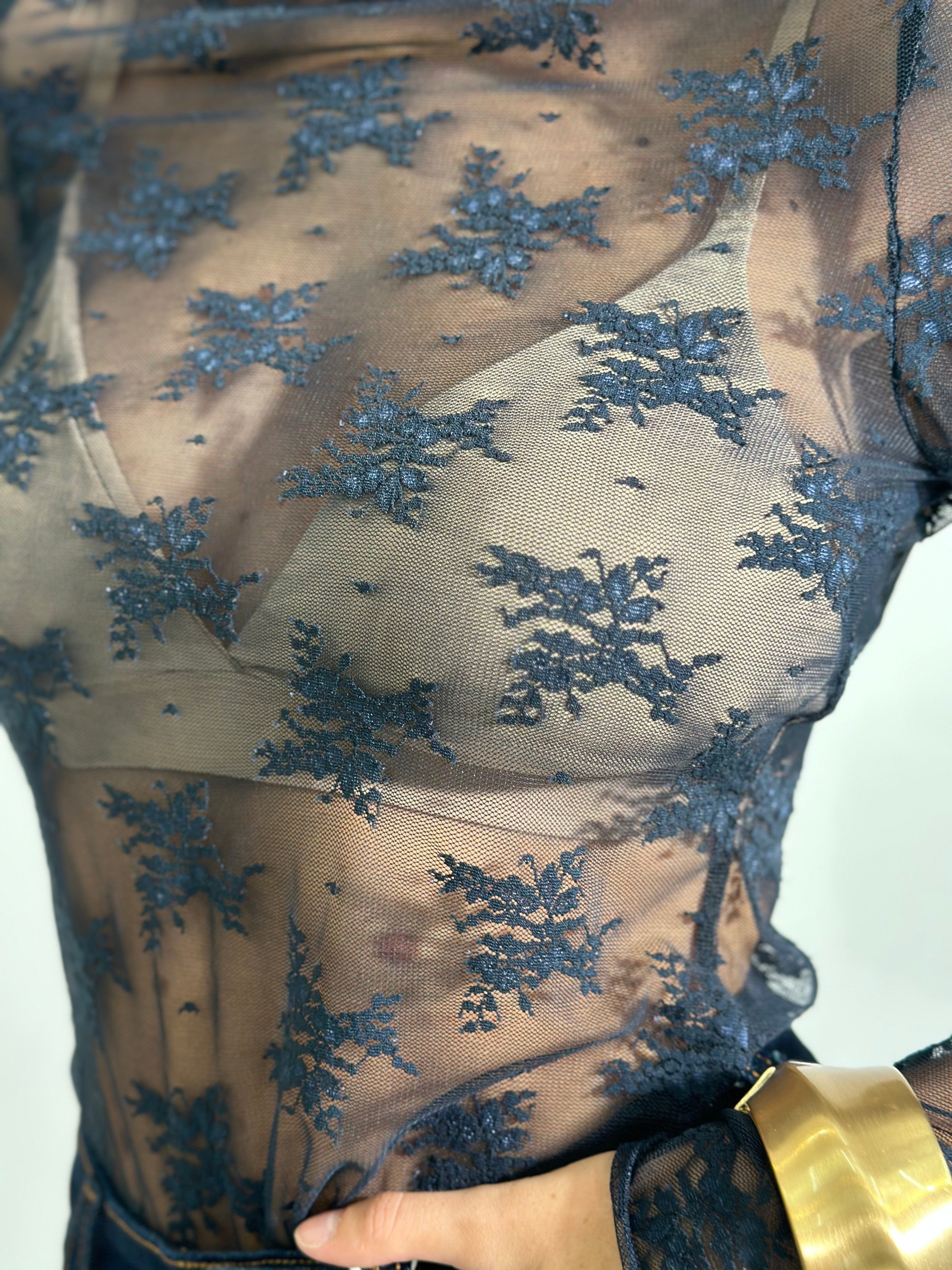 Maglia pizzo 27543 BLU