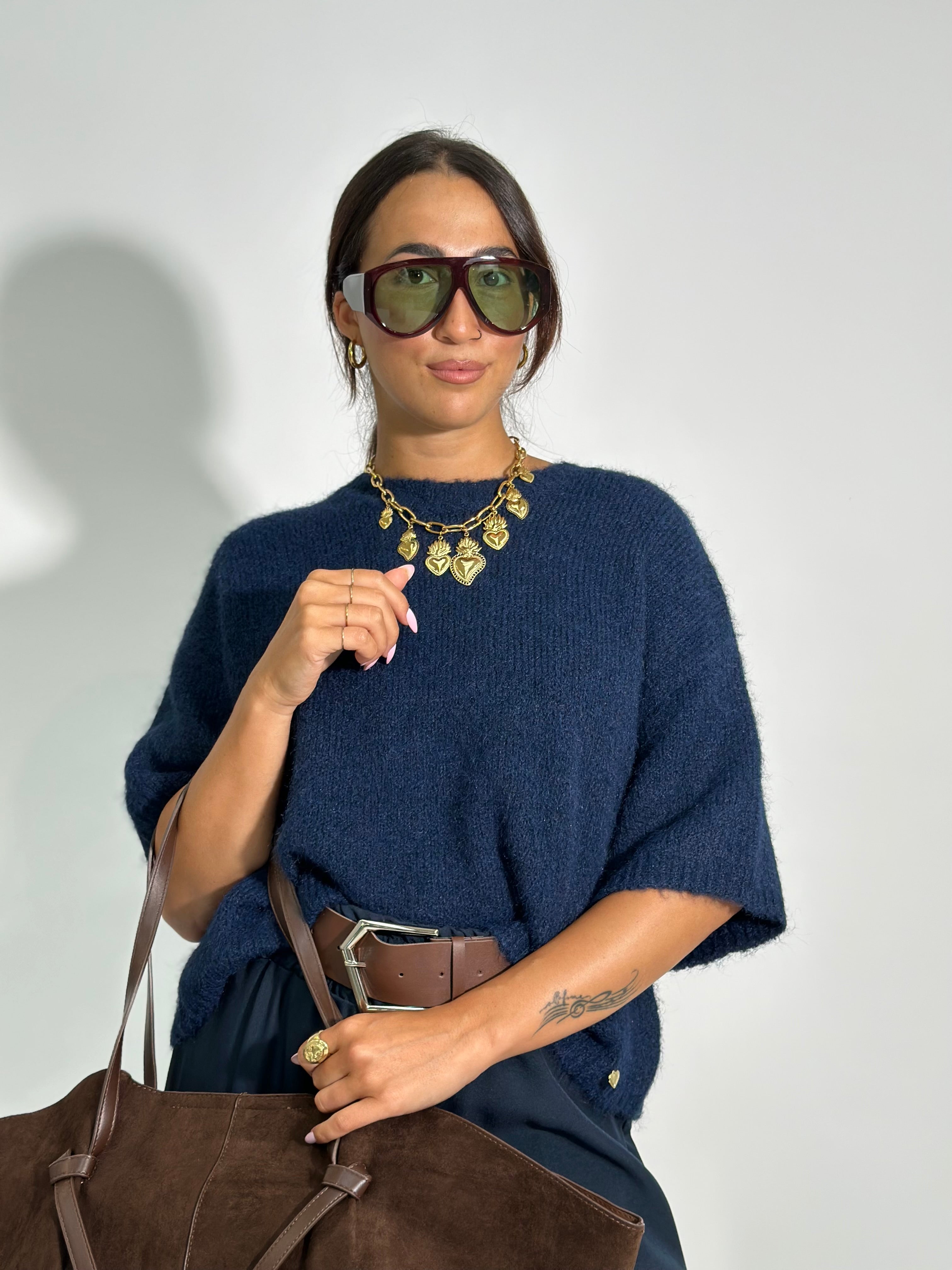 Maglia mohair 28168 BLU