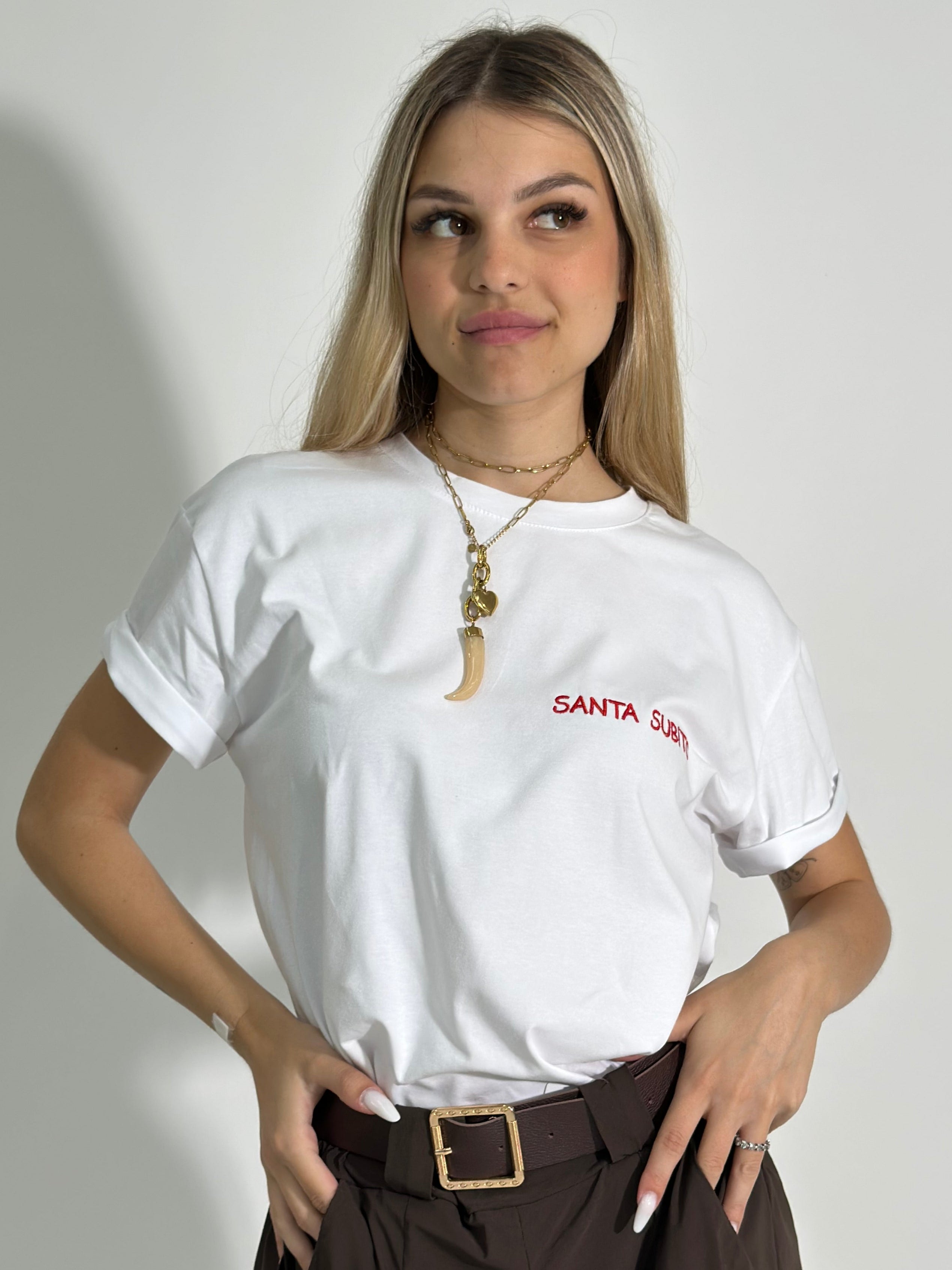 T-shirt C100 Santa ROSSO