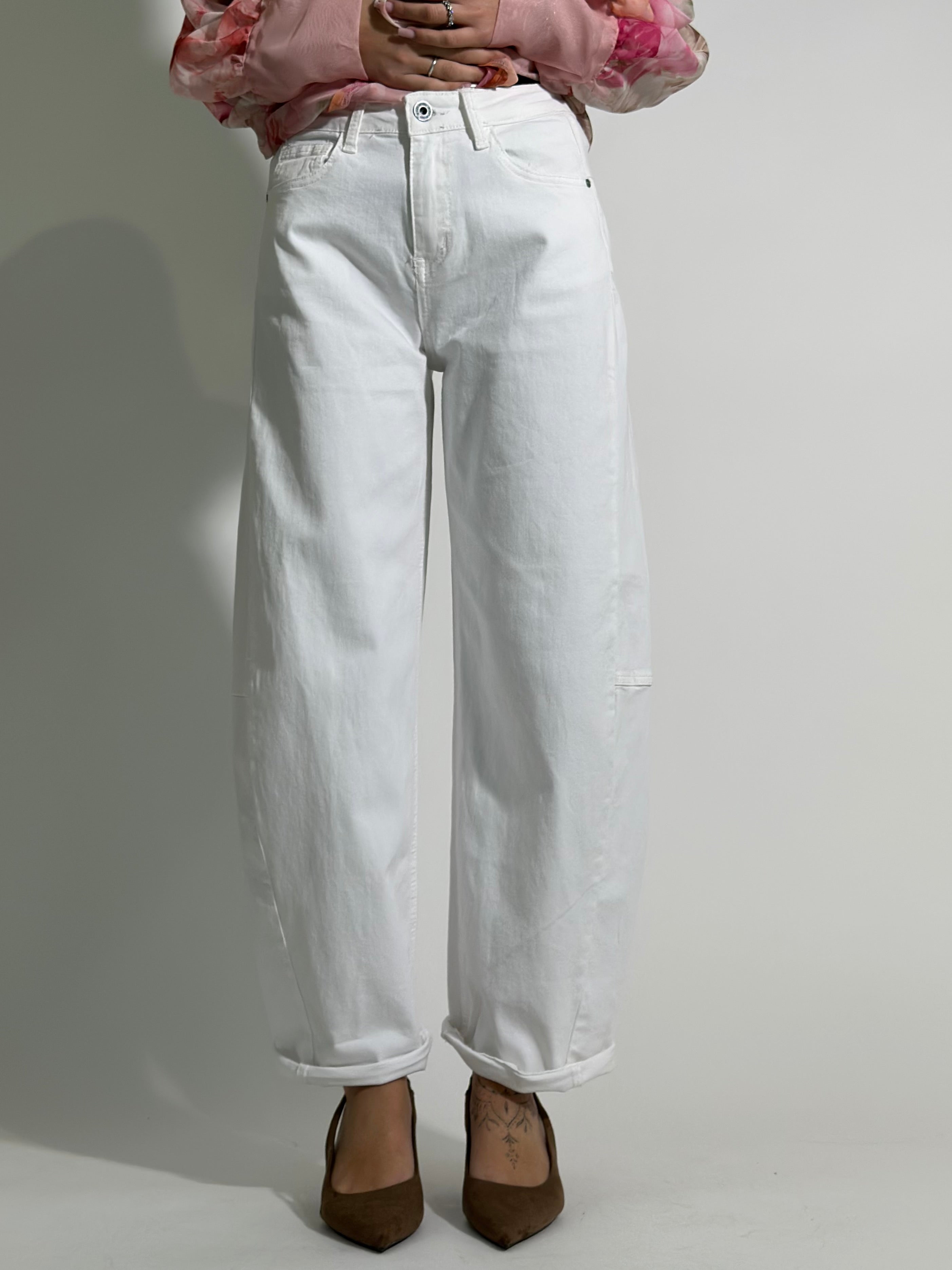 Jeans baloon NEW 8072 BIANCO