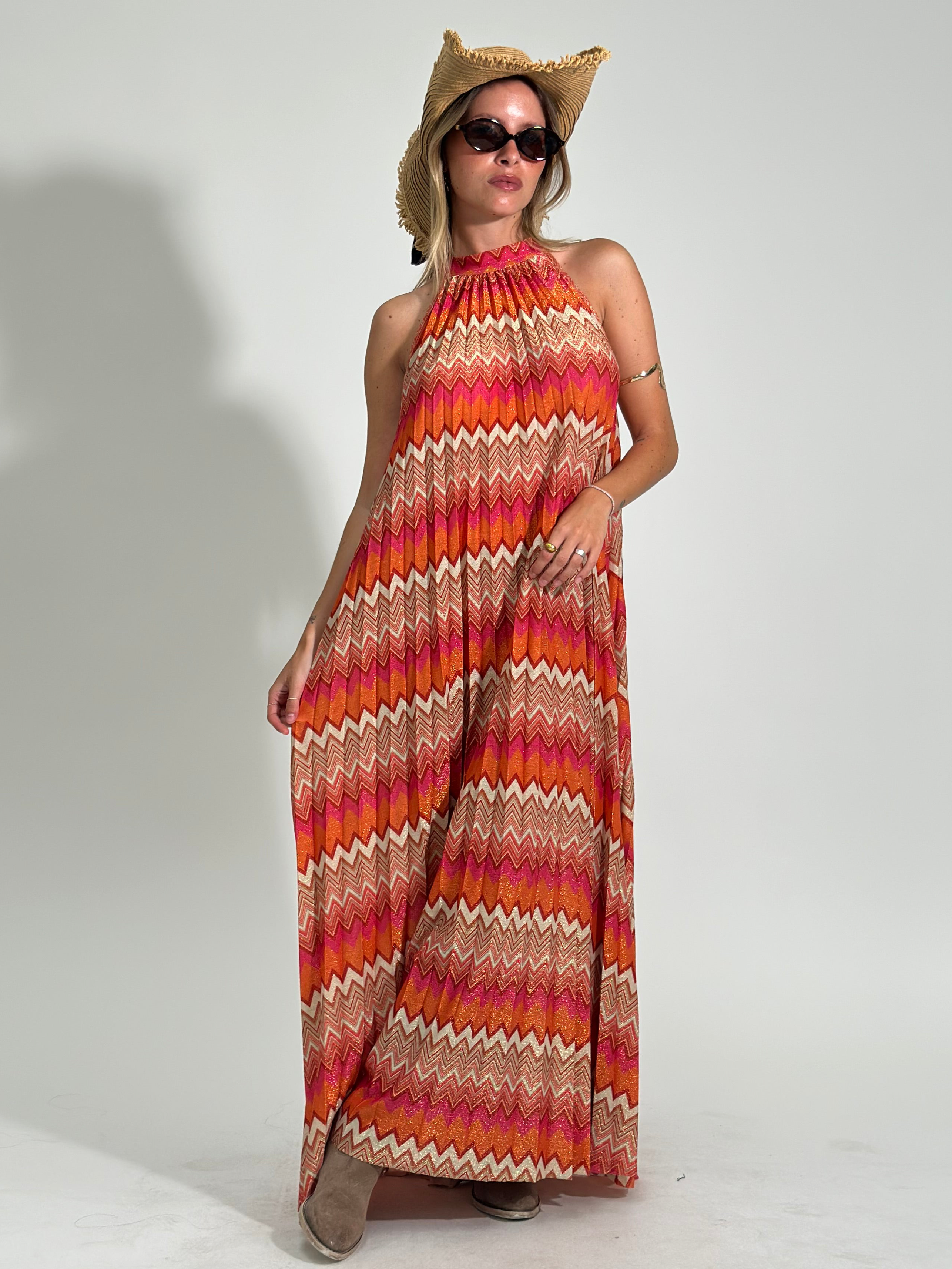 Abito lurex 1372 ARANCIO