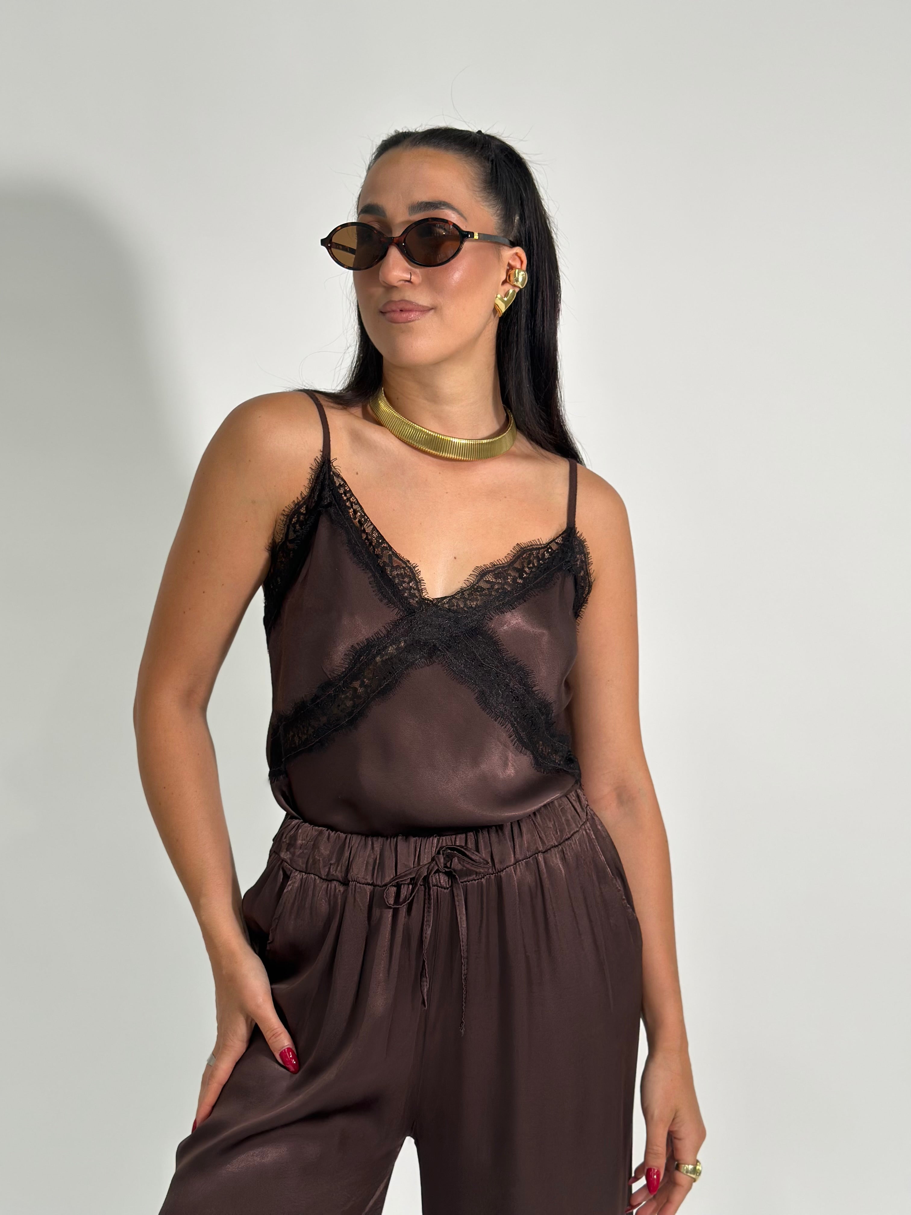 Top satin pizzo 80228