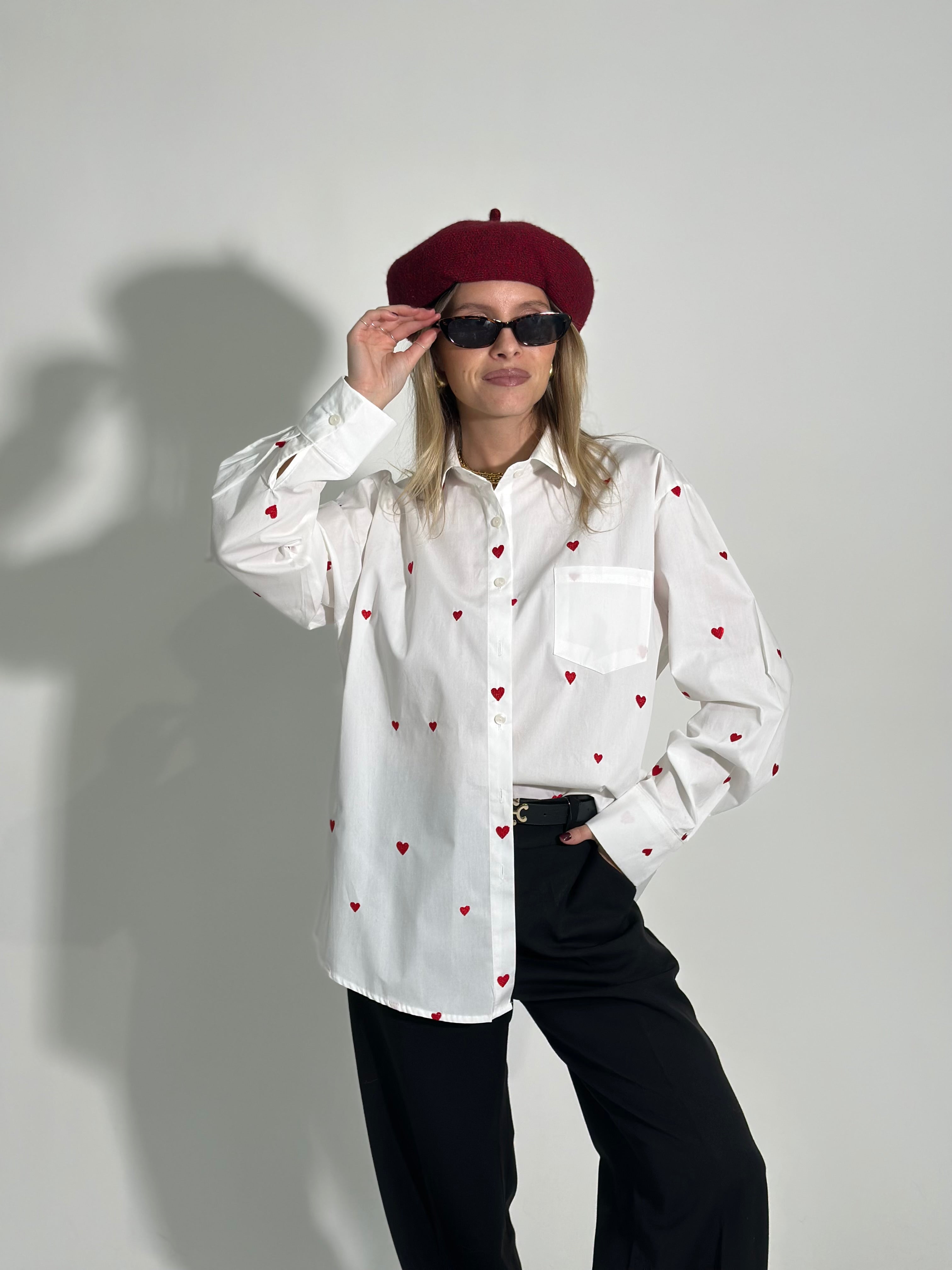 Camicia cuore ricamato 17195