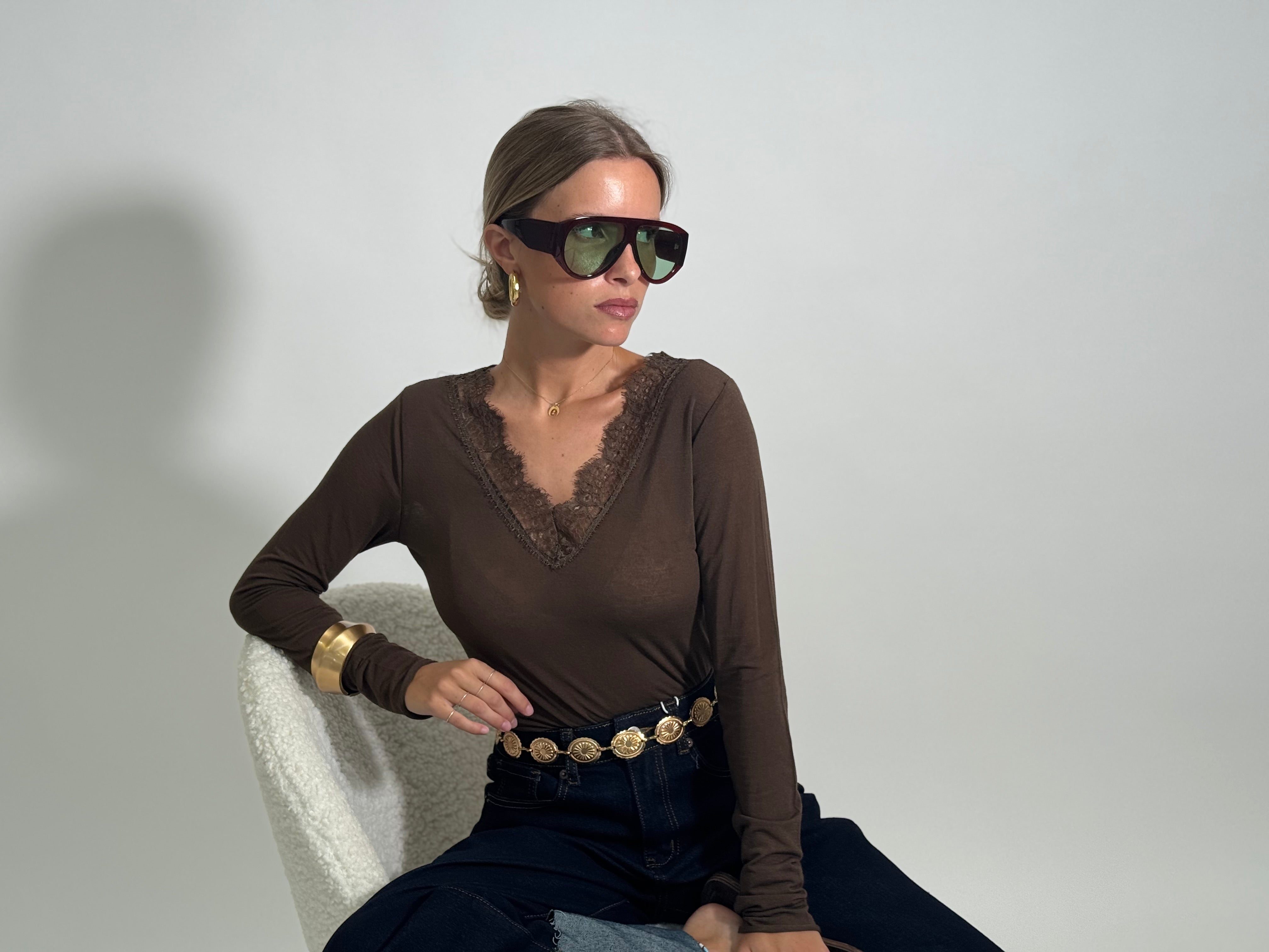 Maglia light cashmere pizzo 26546A