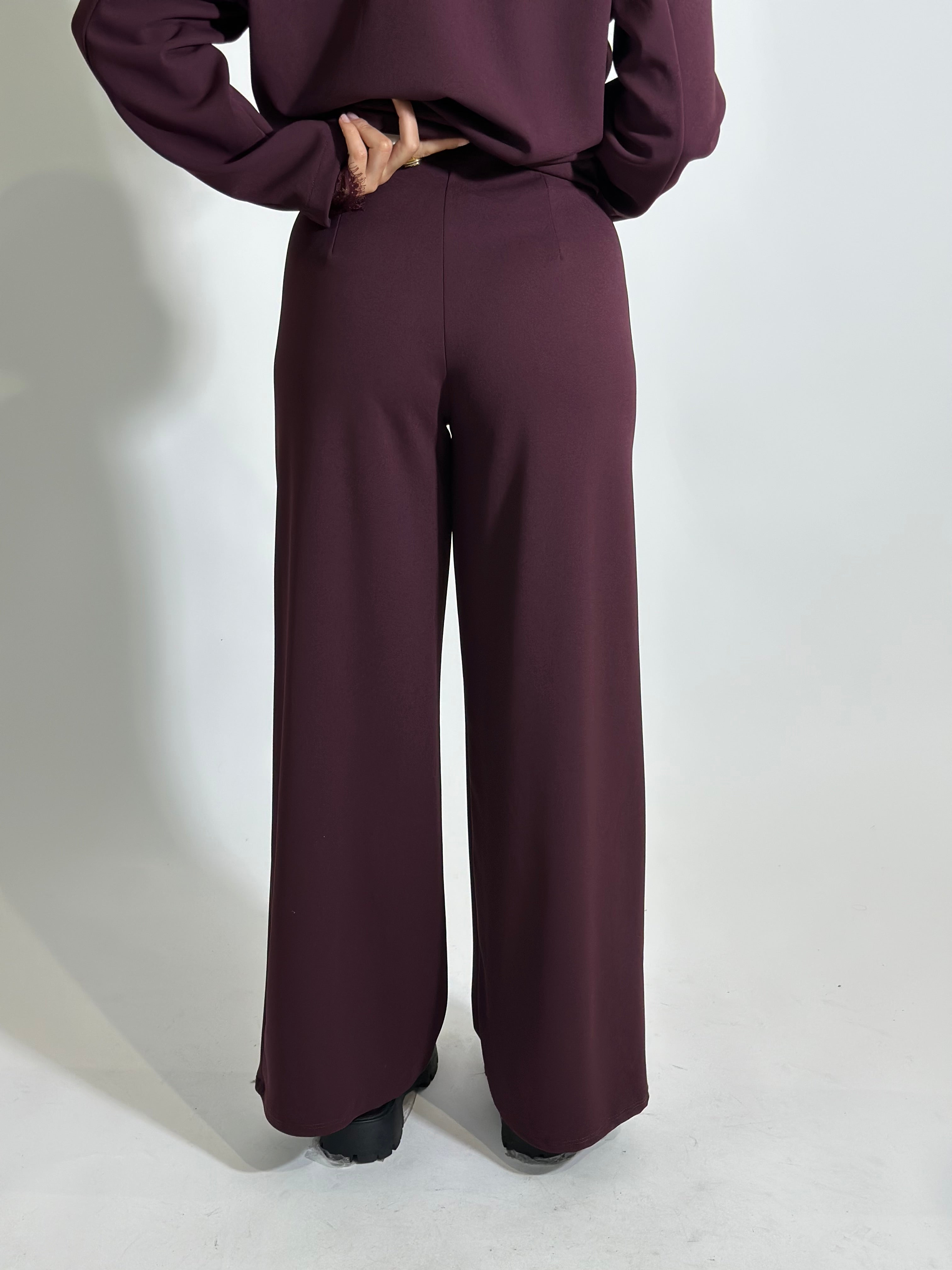 Completo crep pizzo 5579 BURGUNDY