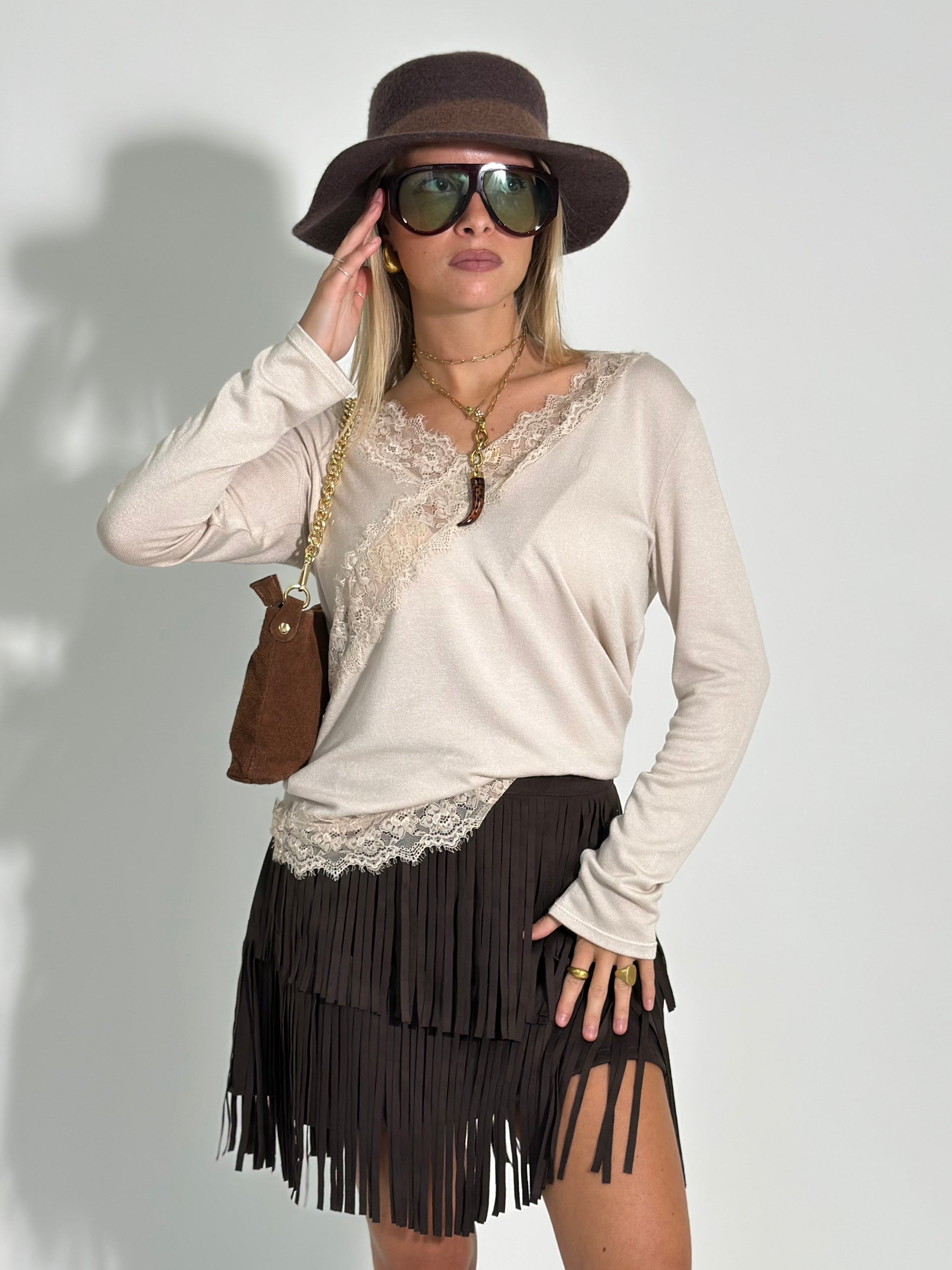 Maglia V pizzo 60550