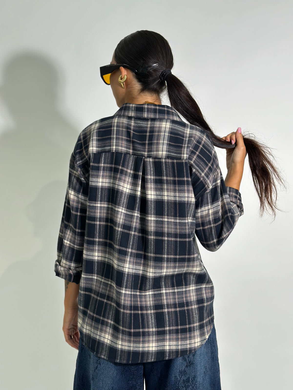 Camicia madras 13731 BLU