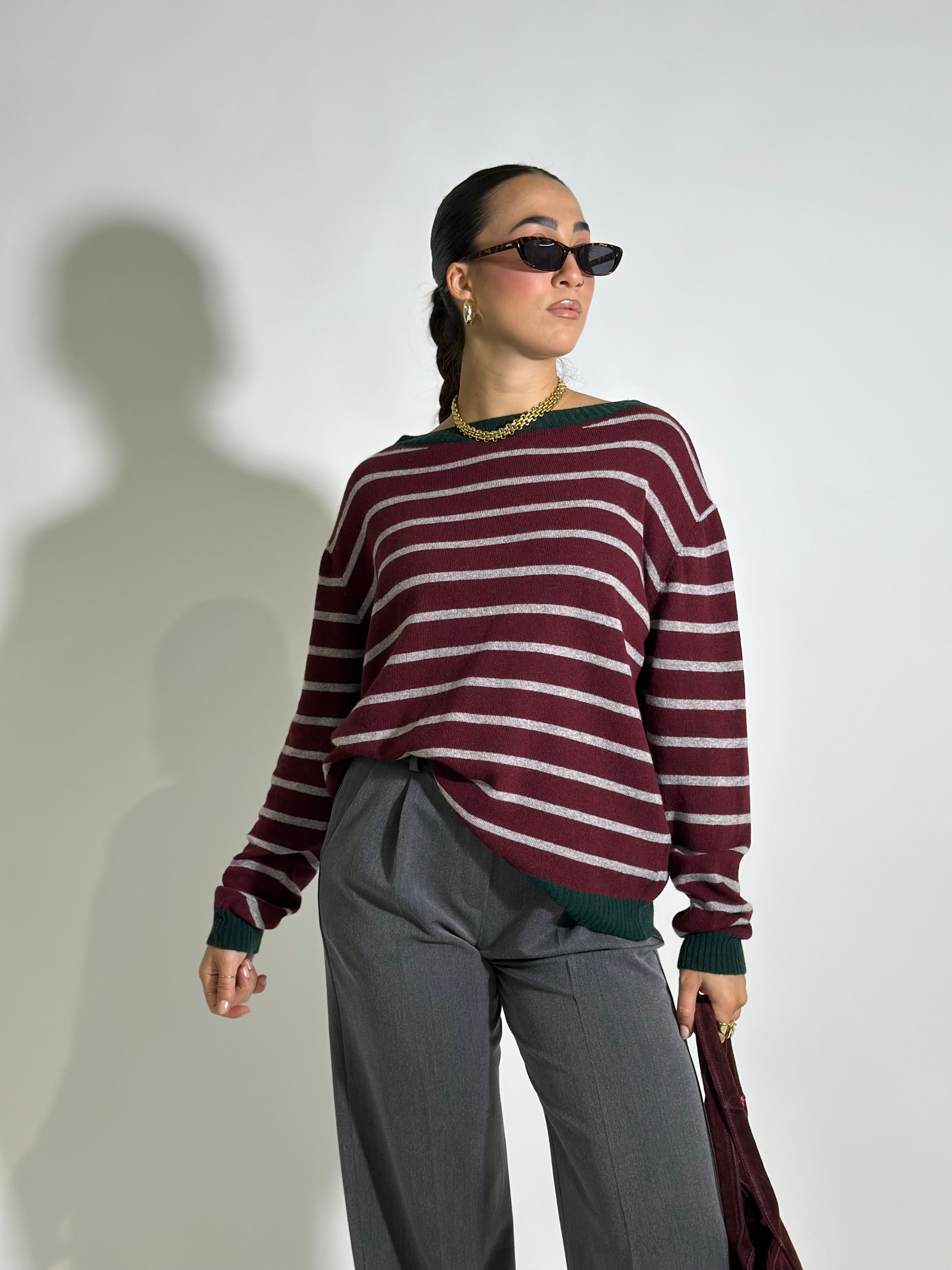 Maglia Cashmere blend 10207 BURGUNDY