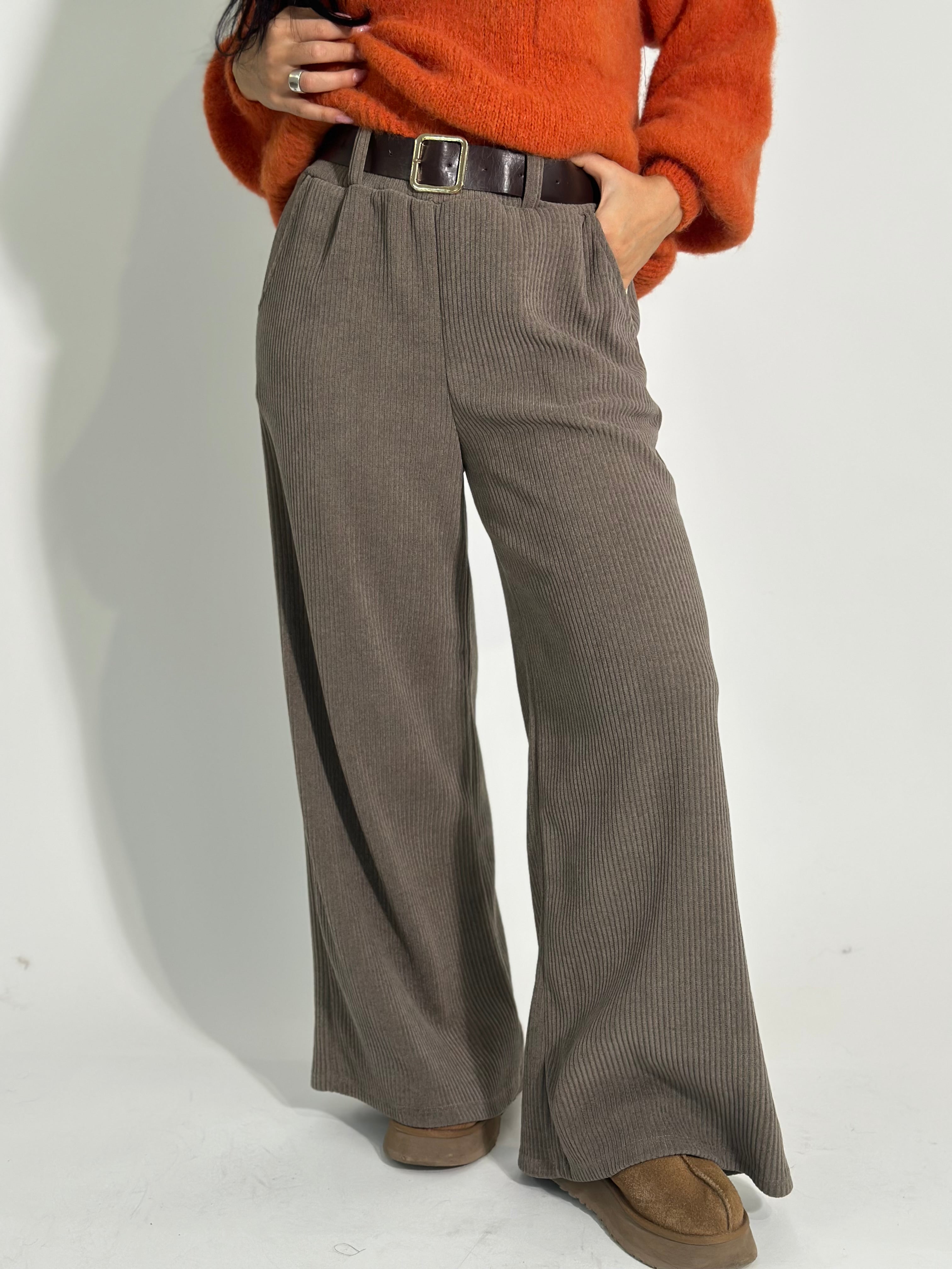 Pantalone costina 6156 TAUPE