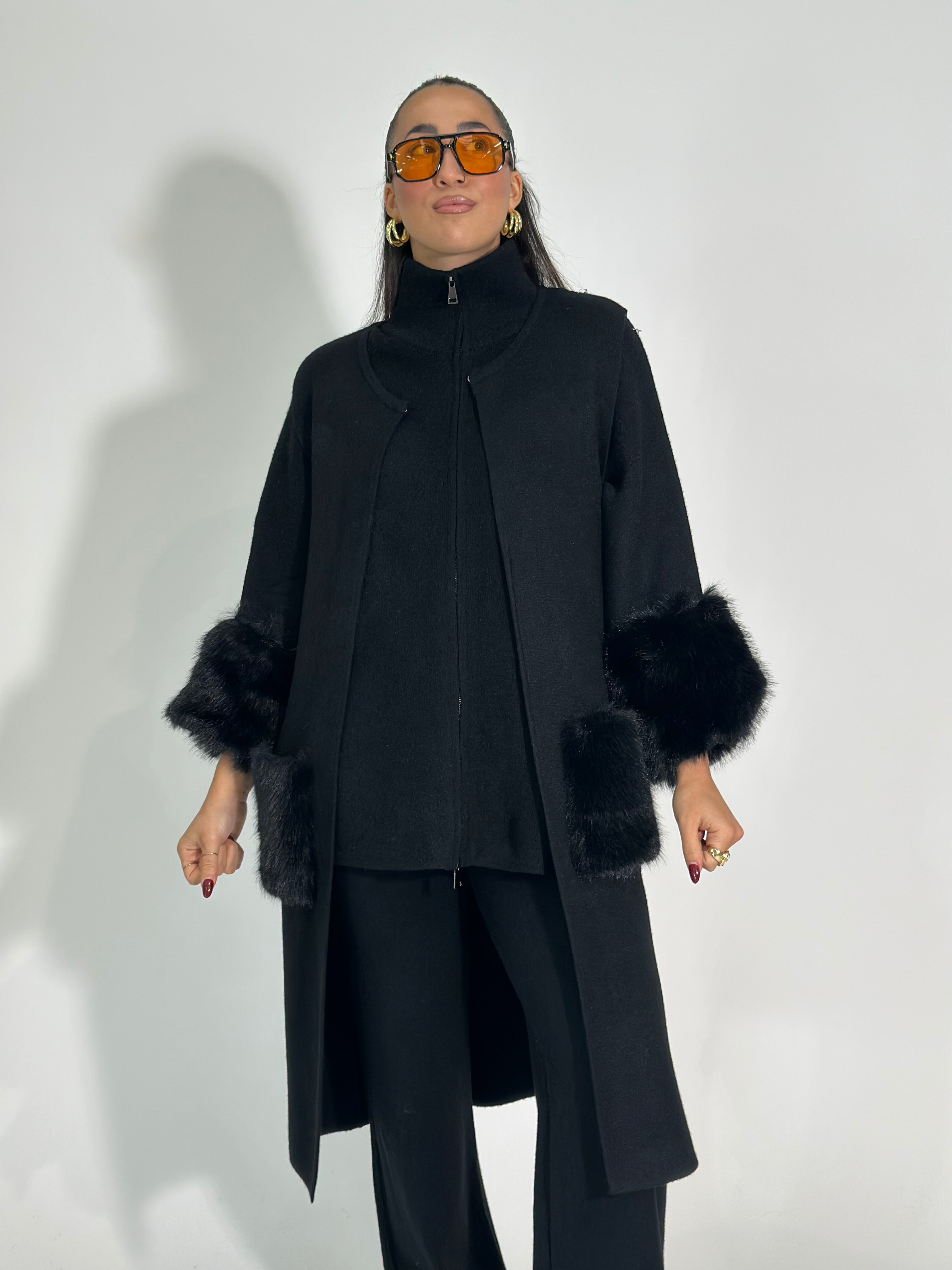 Maglia zip C686 NERO