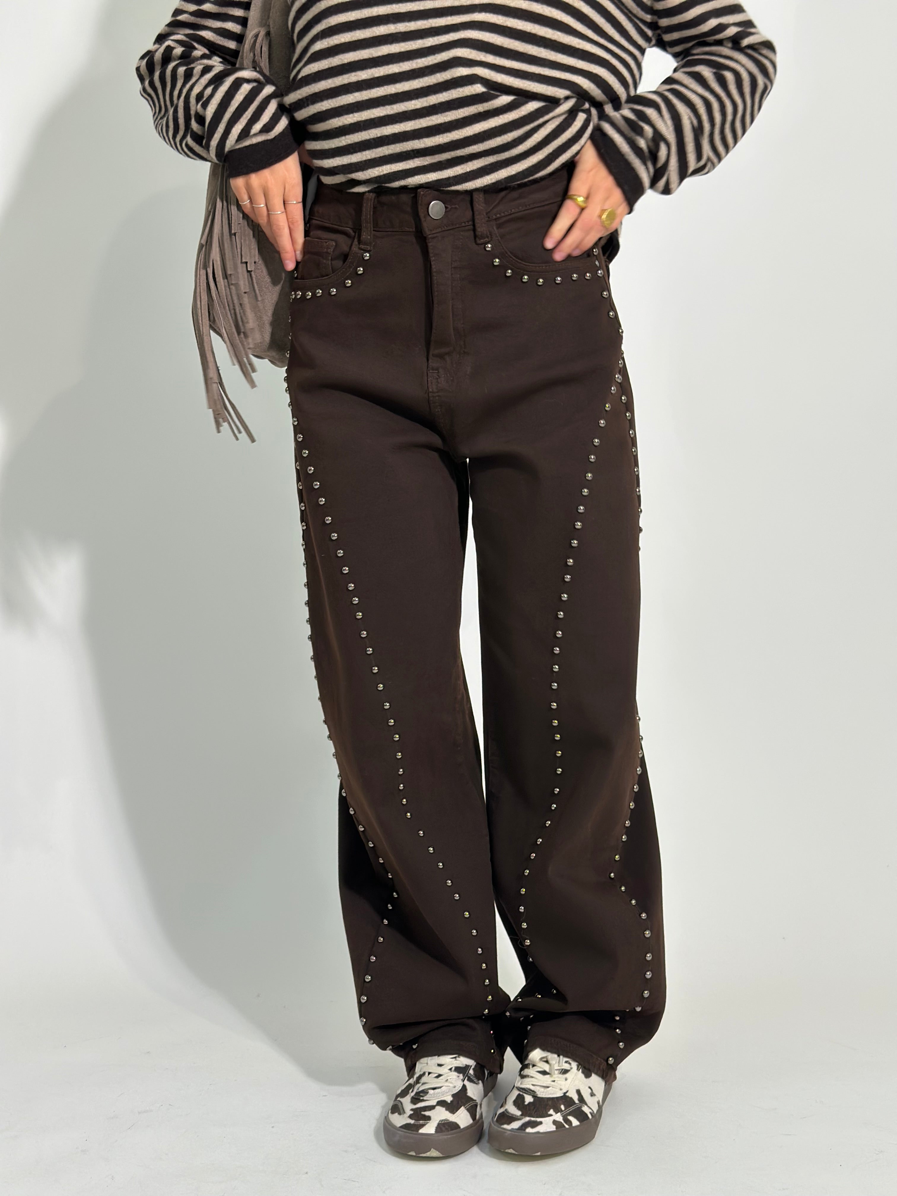 Pantalone baloon borchie LW1862