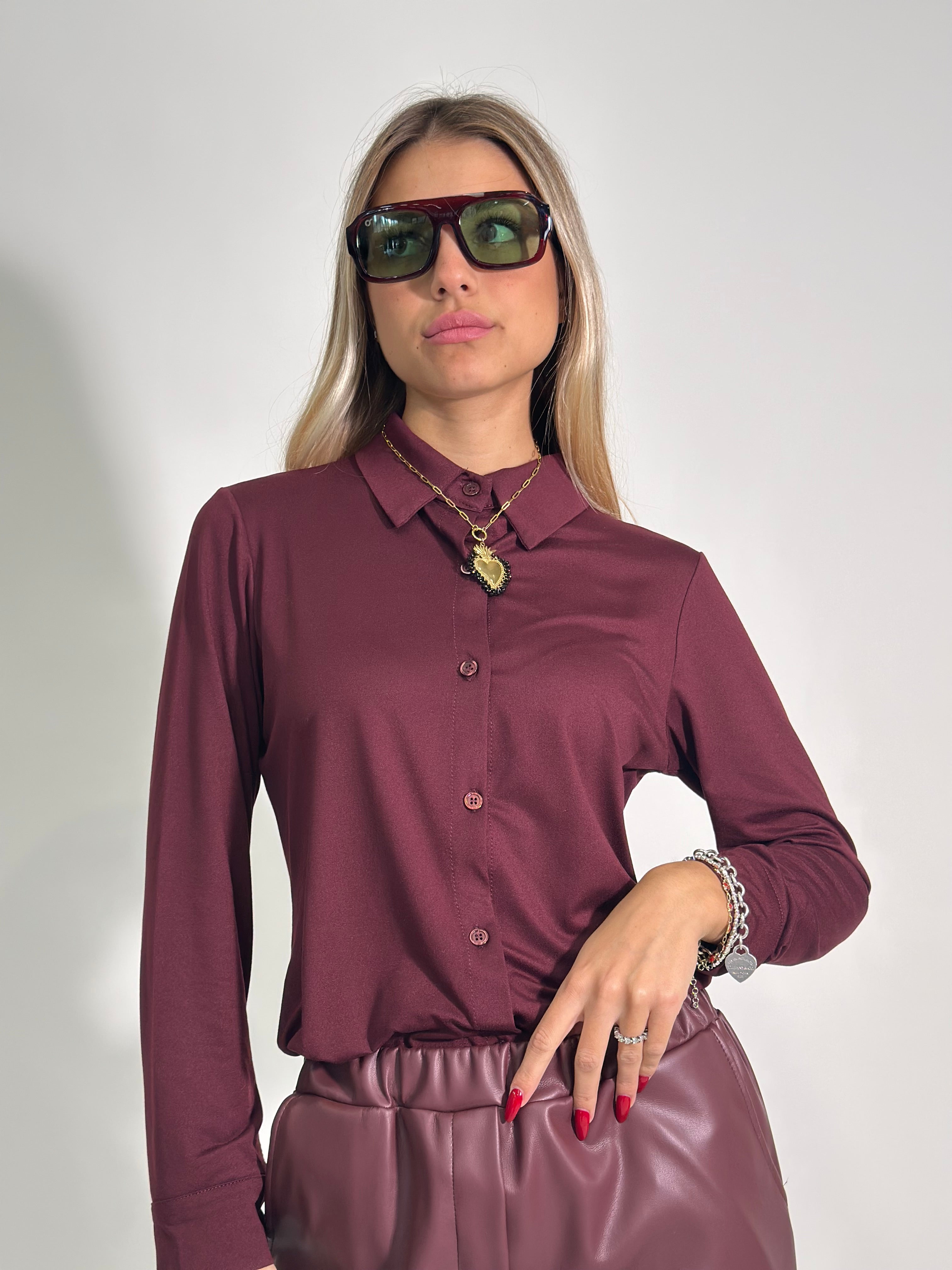 Camicia jersey 6399 BURGUNDY