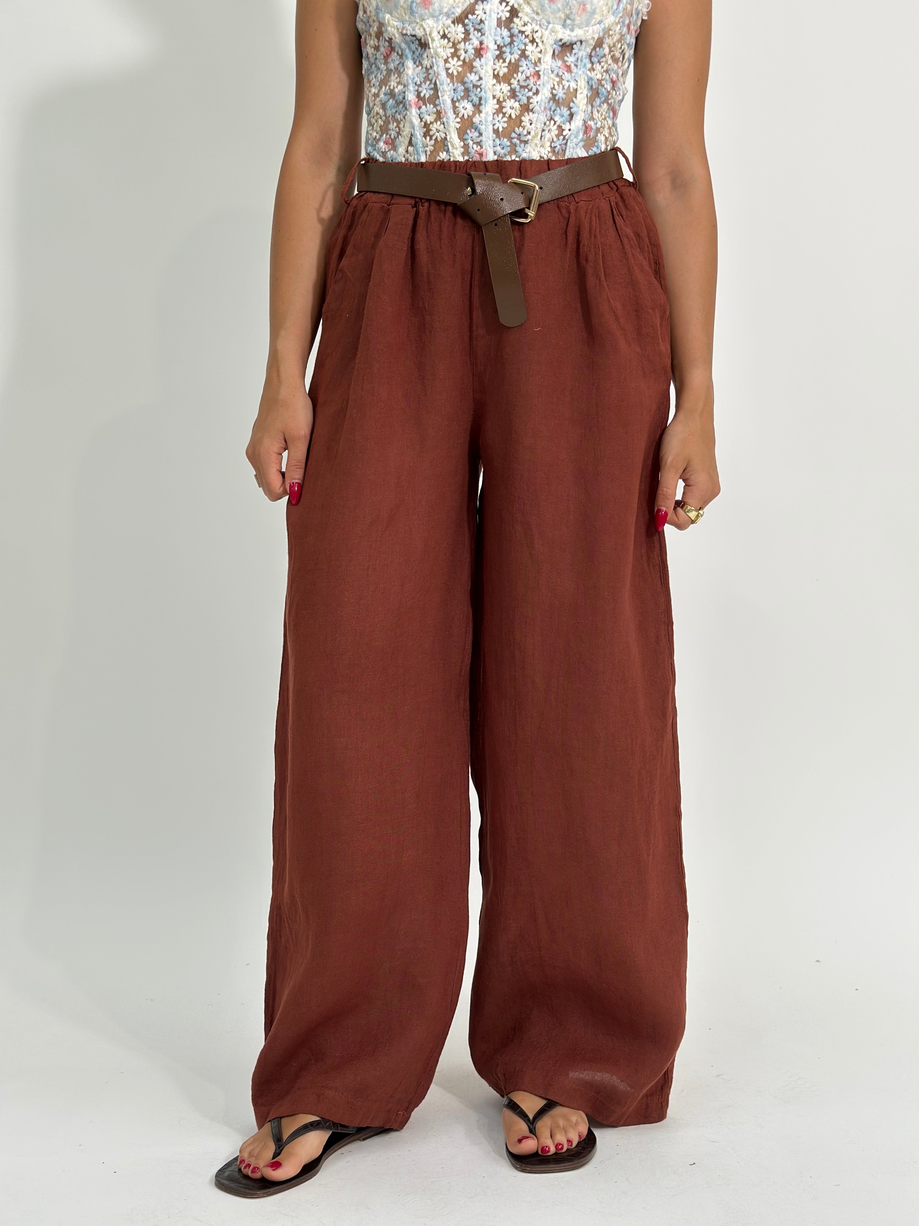 Pantalone lino 100% 1588
