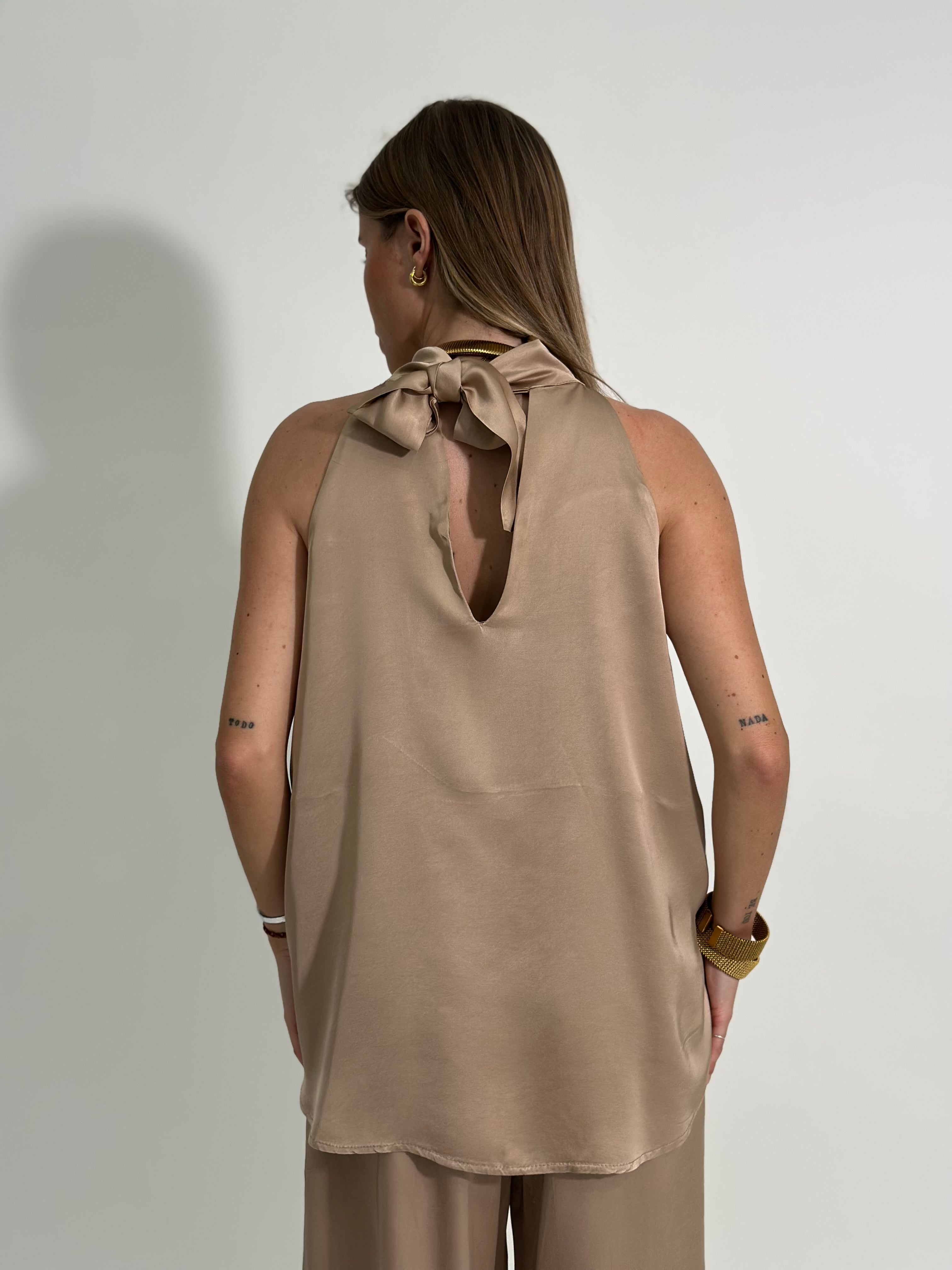 Camicia satin nodo 54079