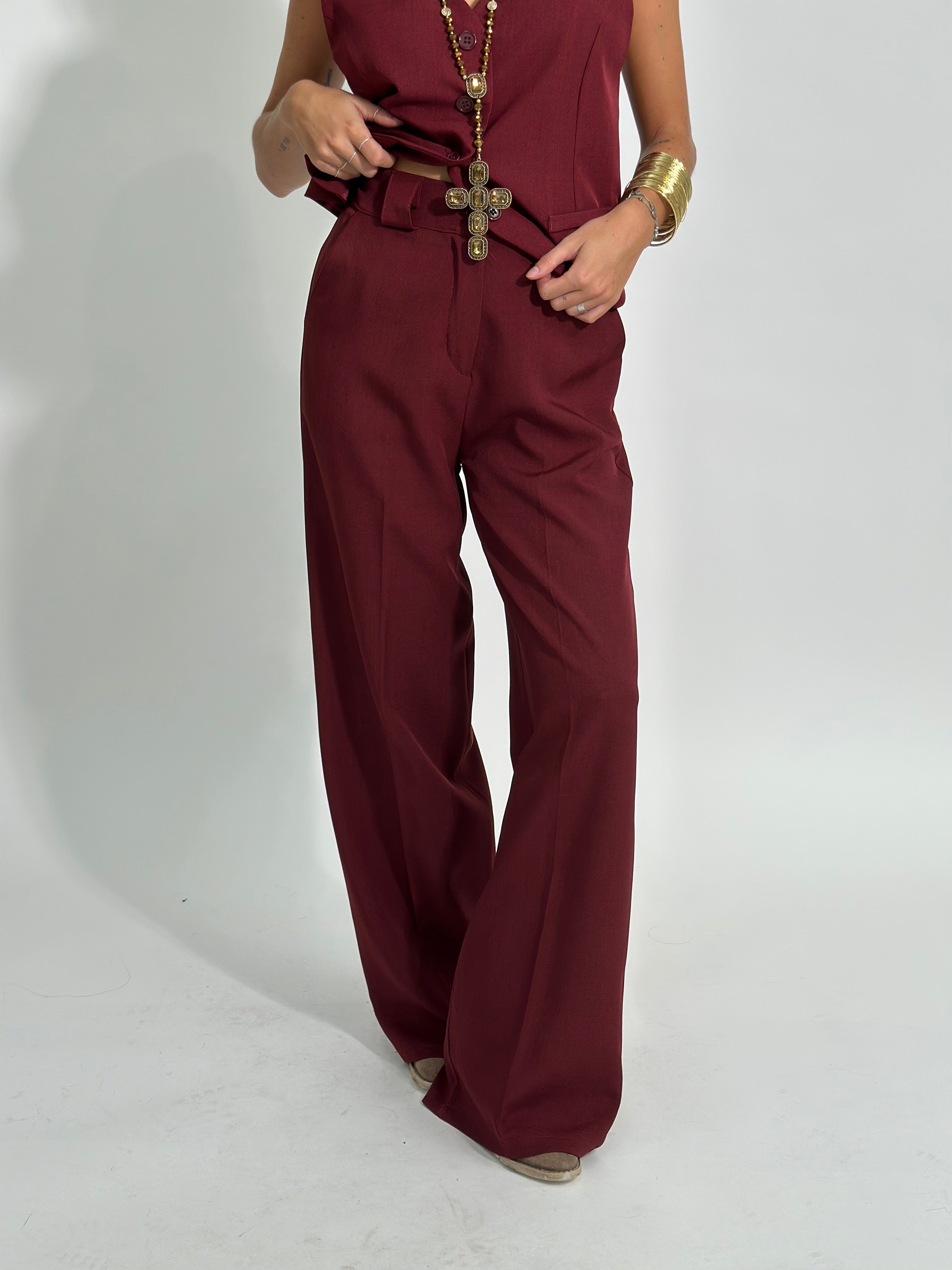 Completo gilet 231280 BURGUNDY