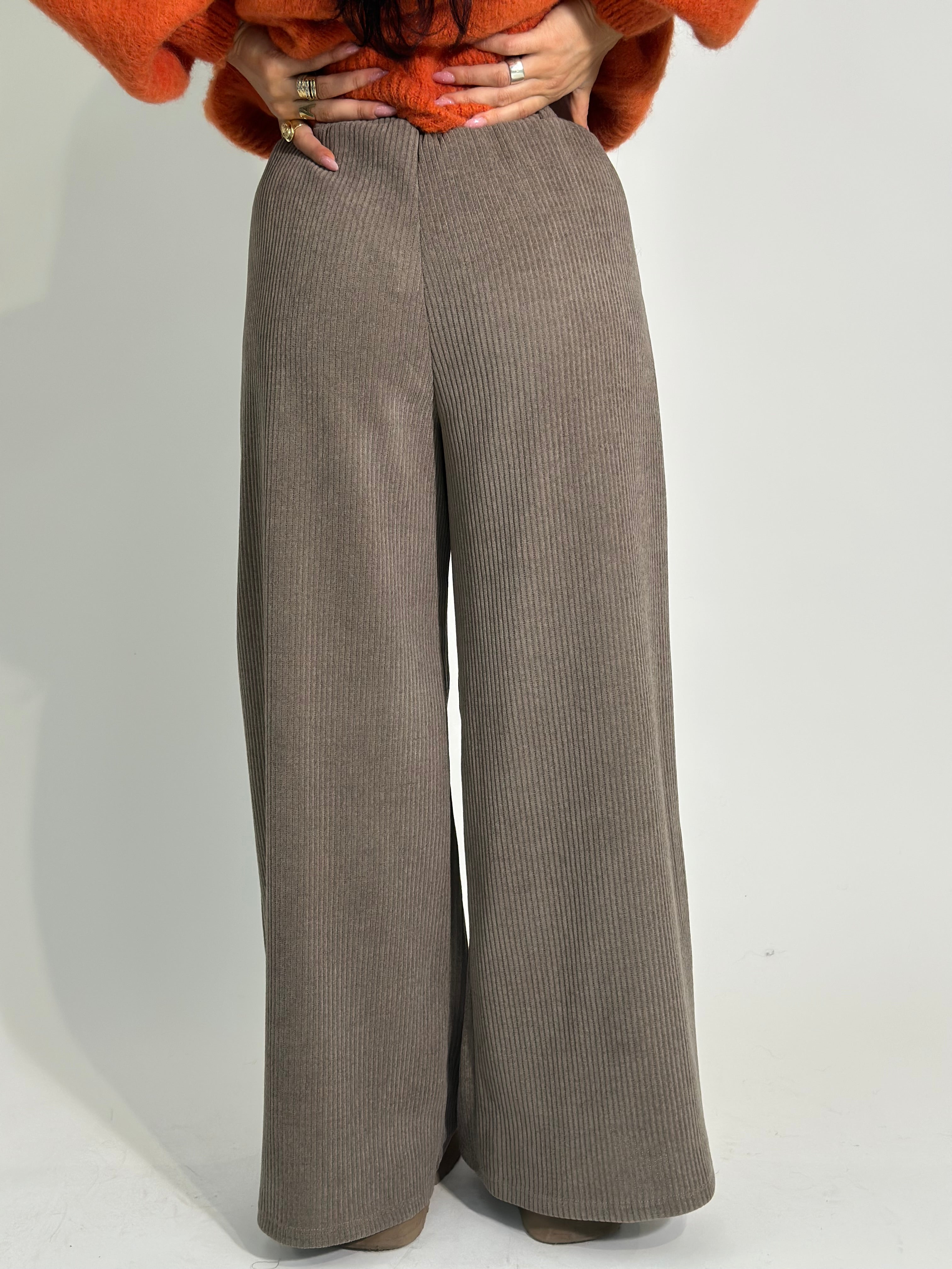 Pantalone costina 6156 TAUPE