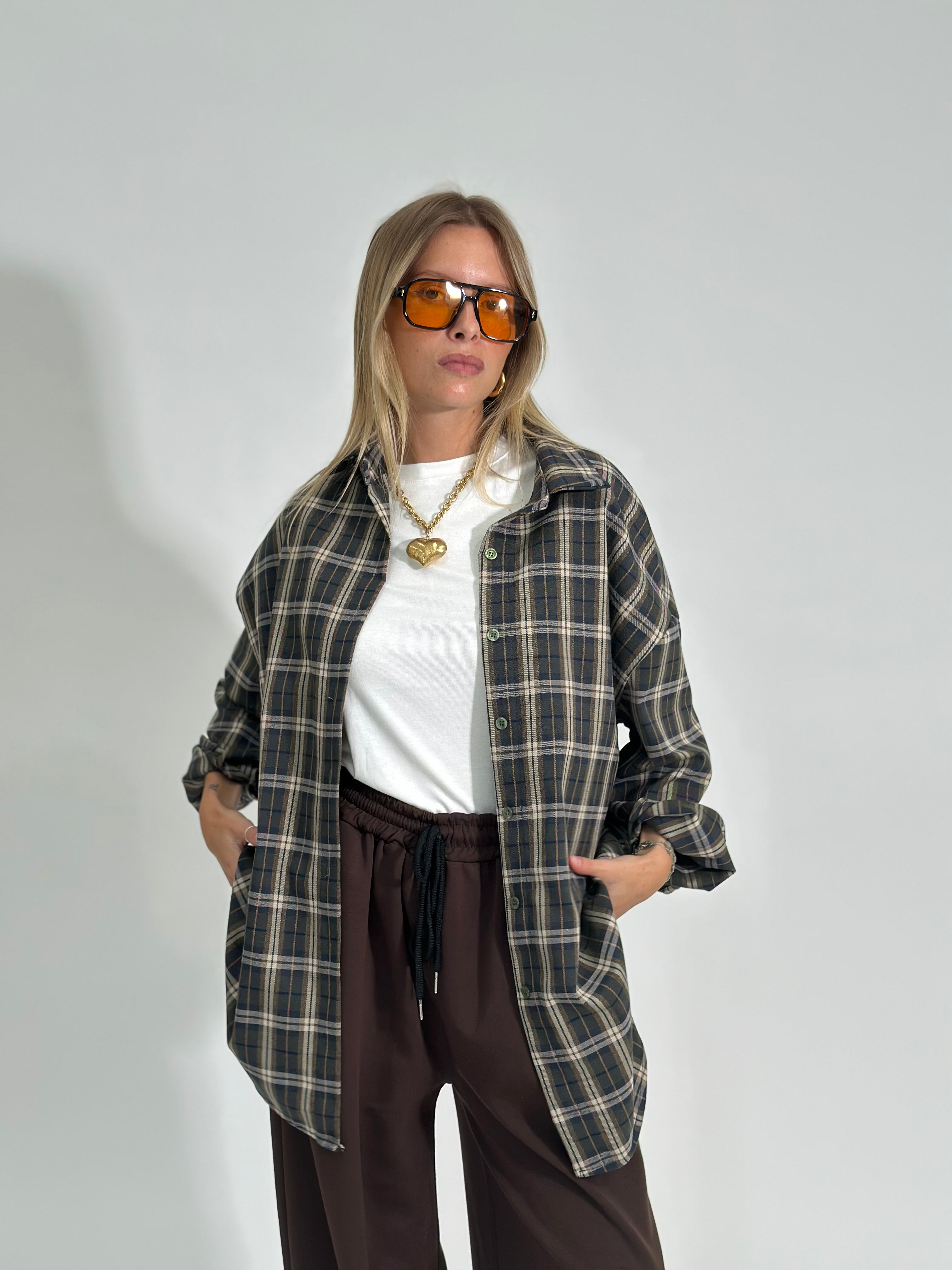 Camicia check 4898 VERDE