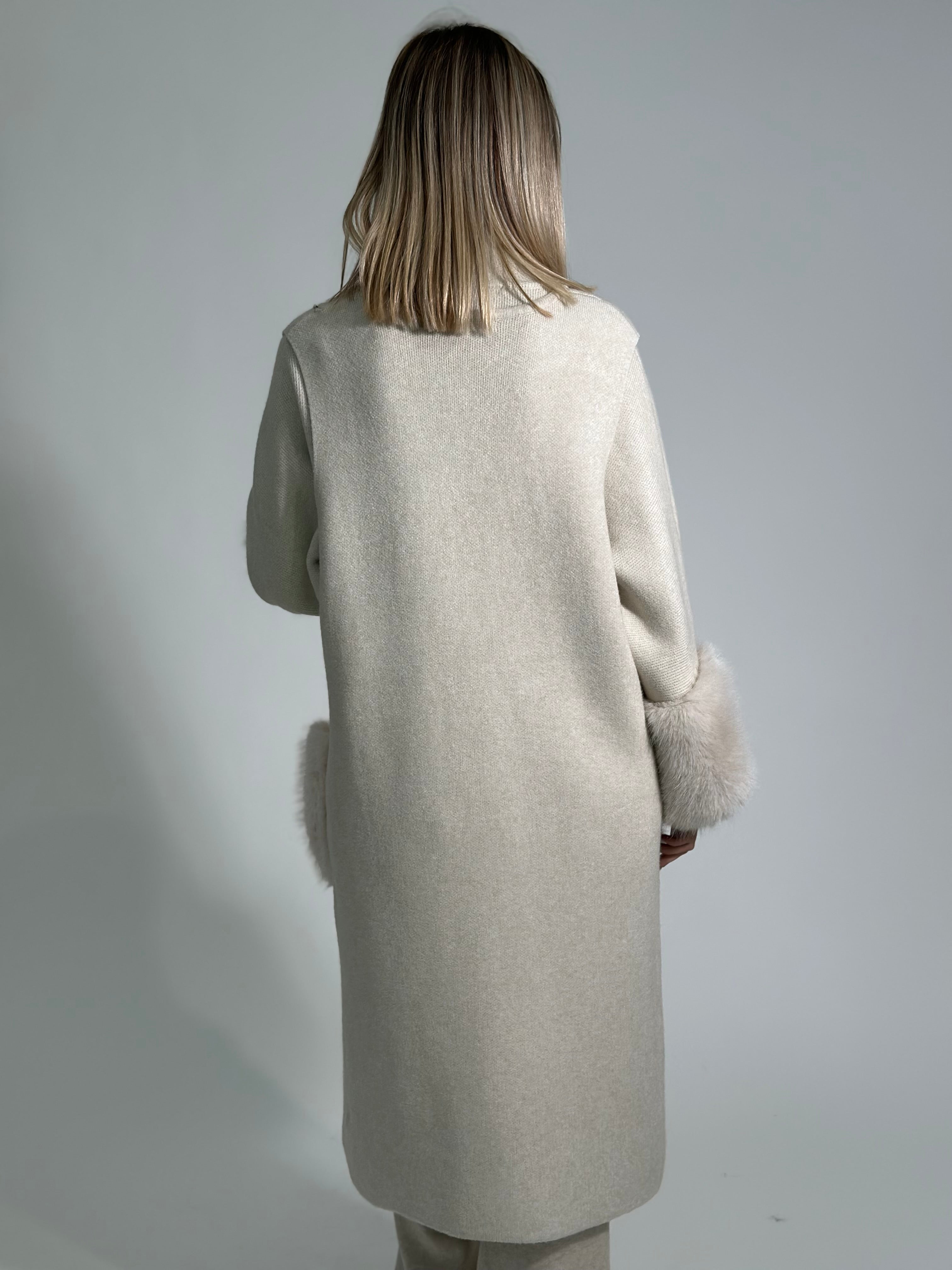 Maglia zip C686 ECRU