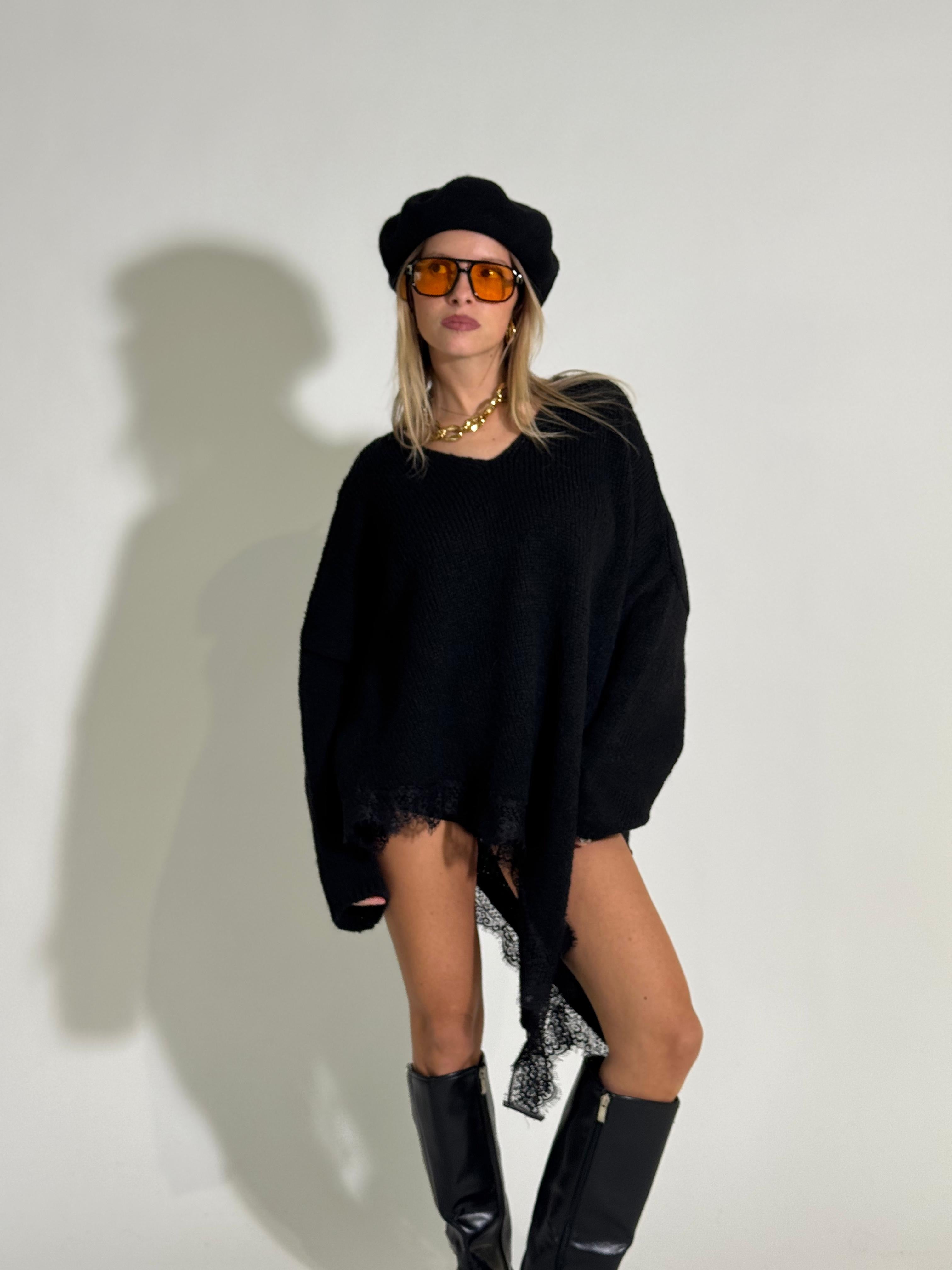 Maglia diagonale pizzo 25743