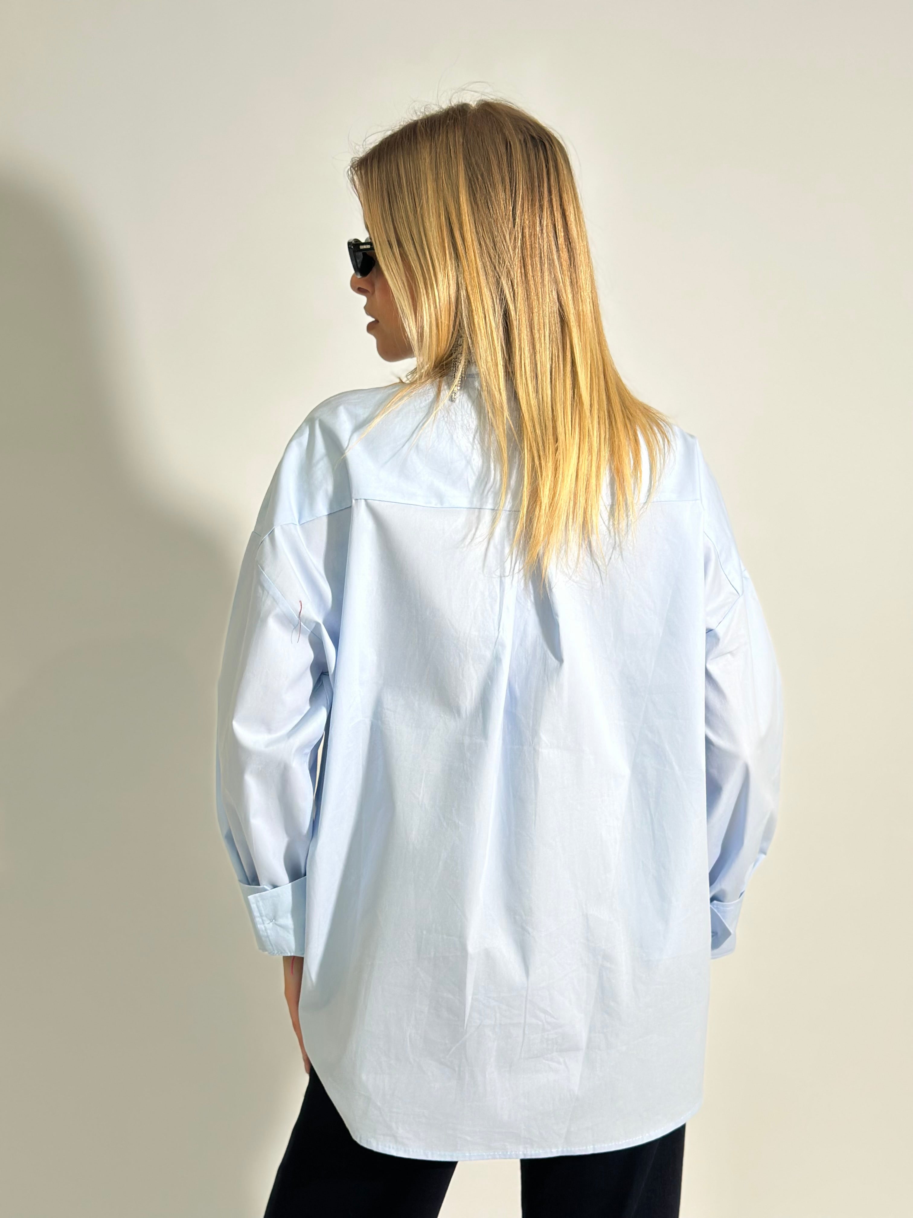 Camicia cristalli AI2478 AZZURRO