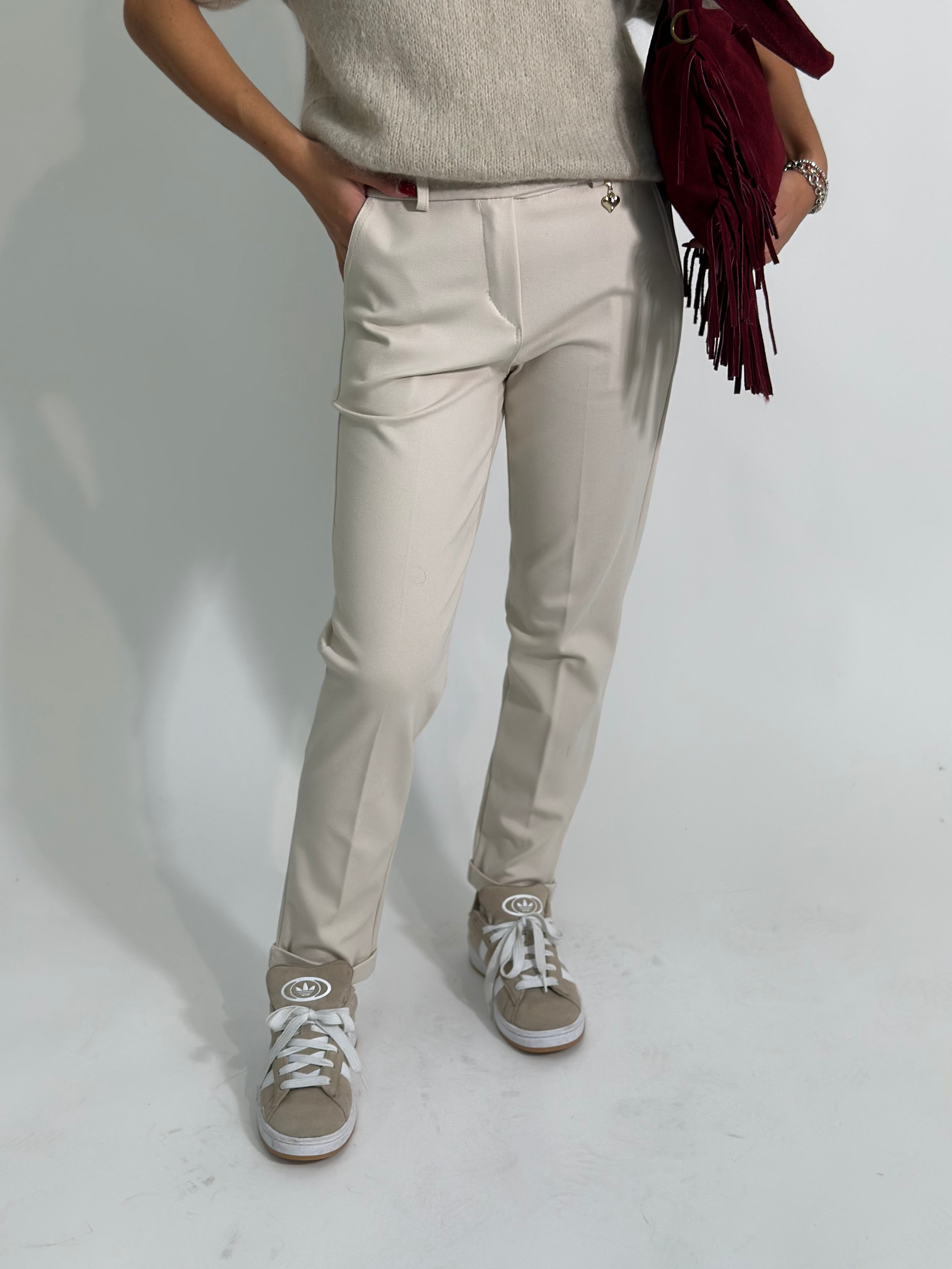 Pantalone cuore 5582 PANNA