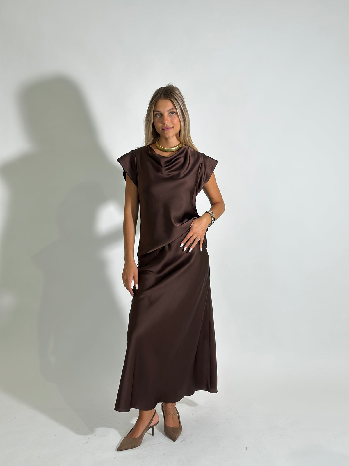 Gonna longuette satin 2236