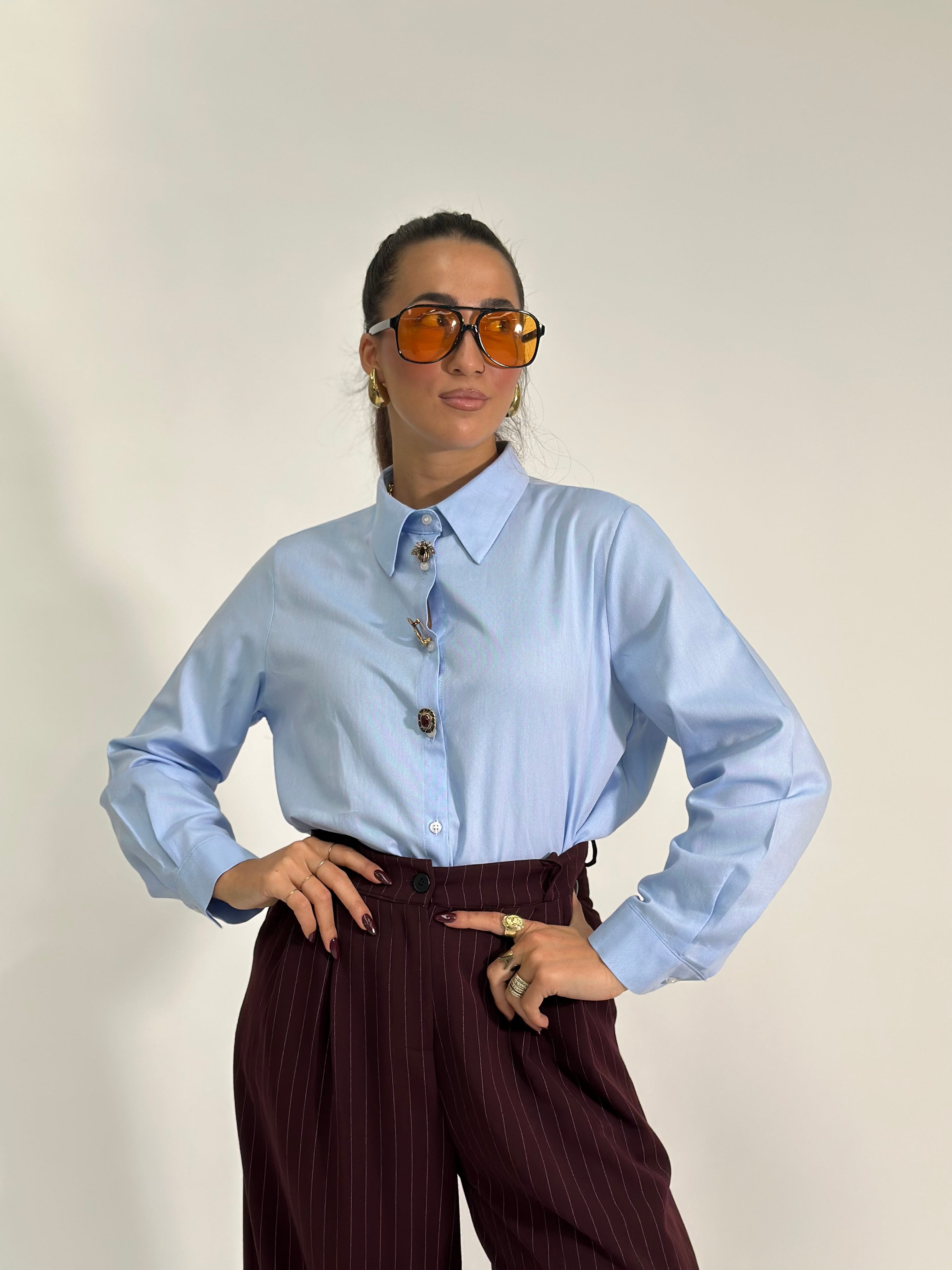 Camicia oxford 27595 AZZURRO