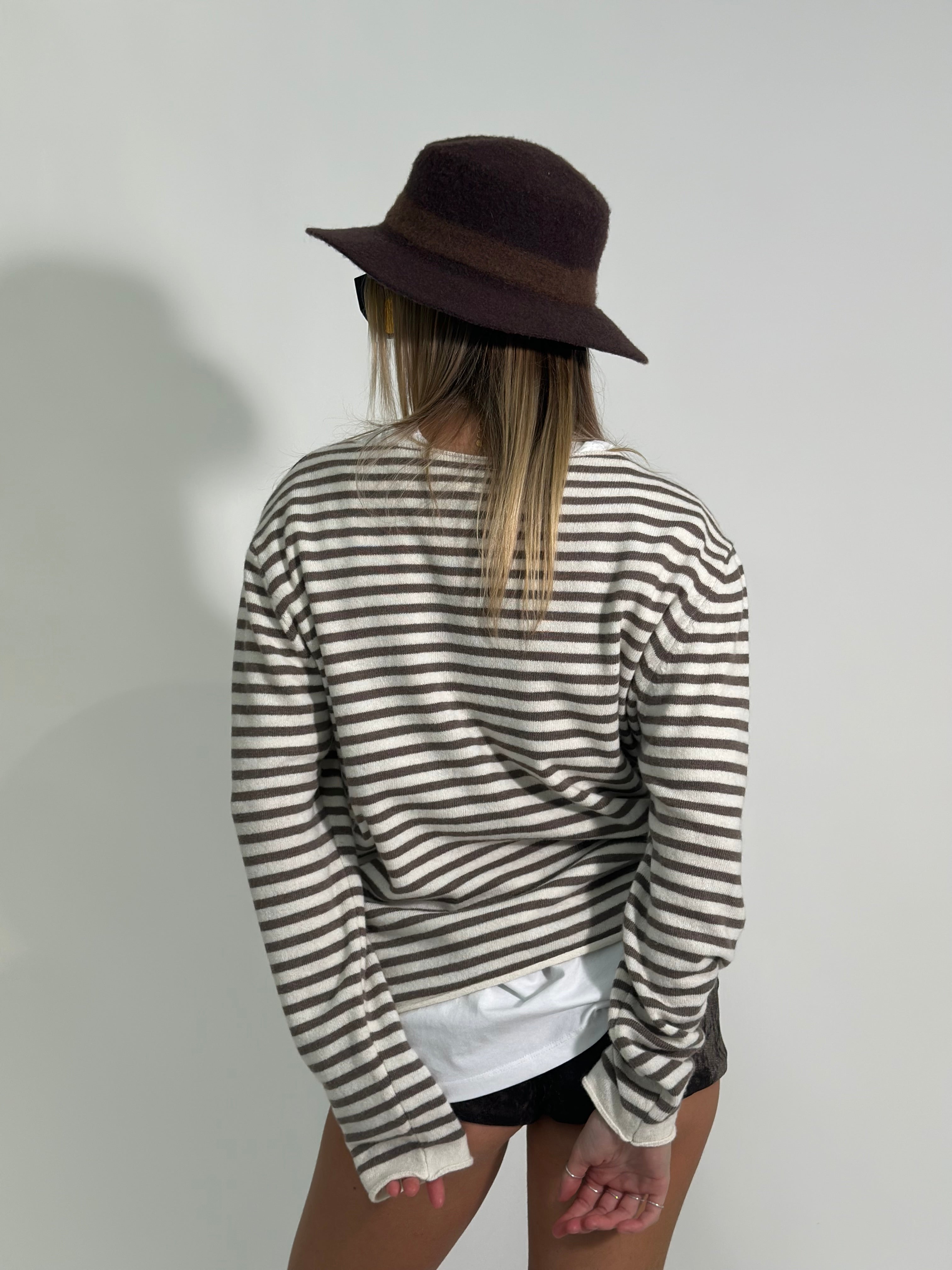 Maglia cashmere blend 6631 PANNA MORO