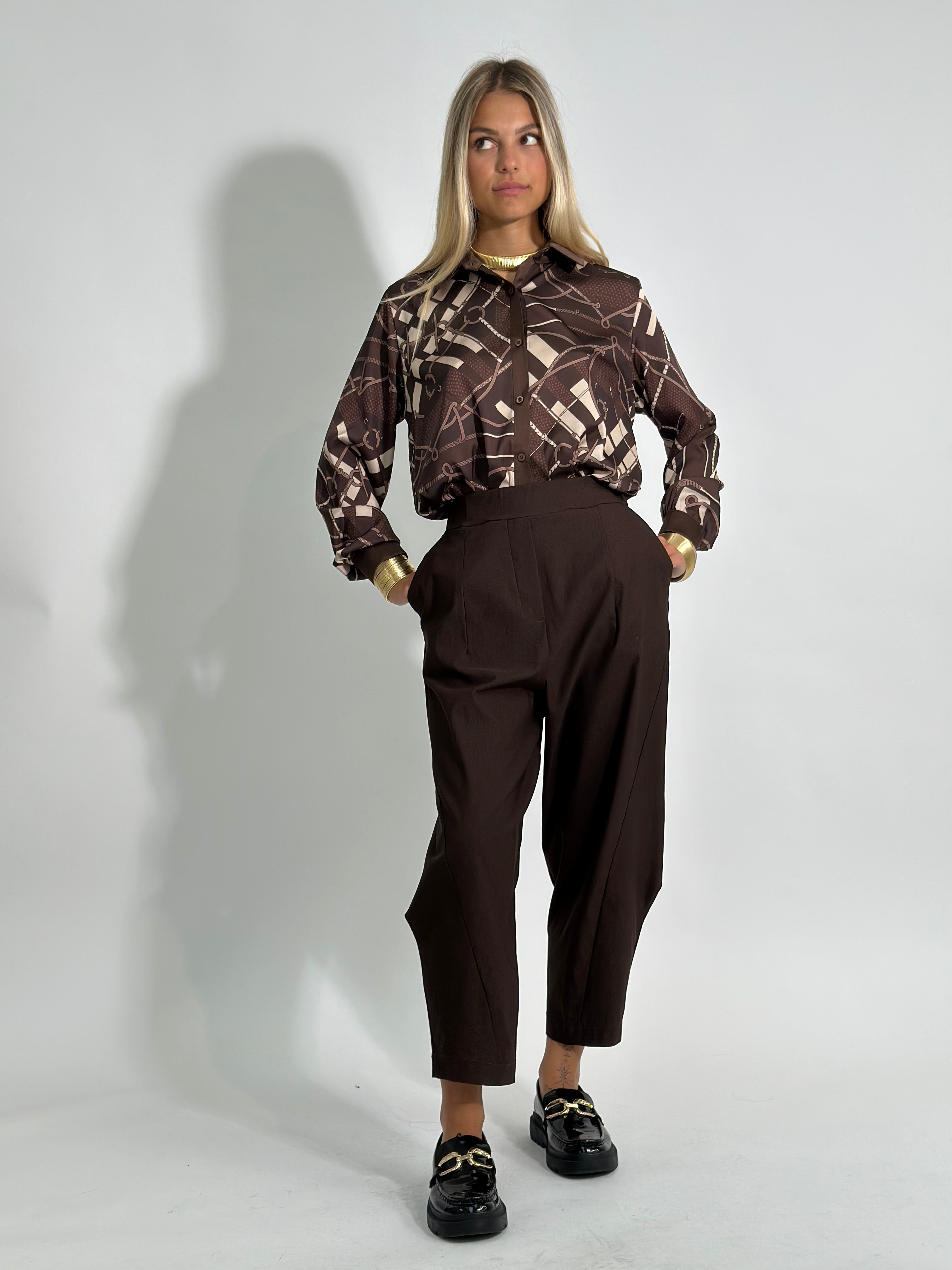 Camicia fantasia 867233 MORO
