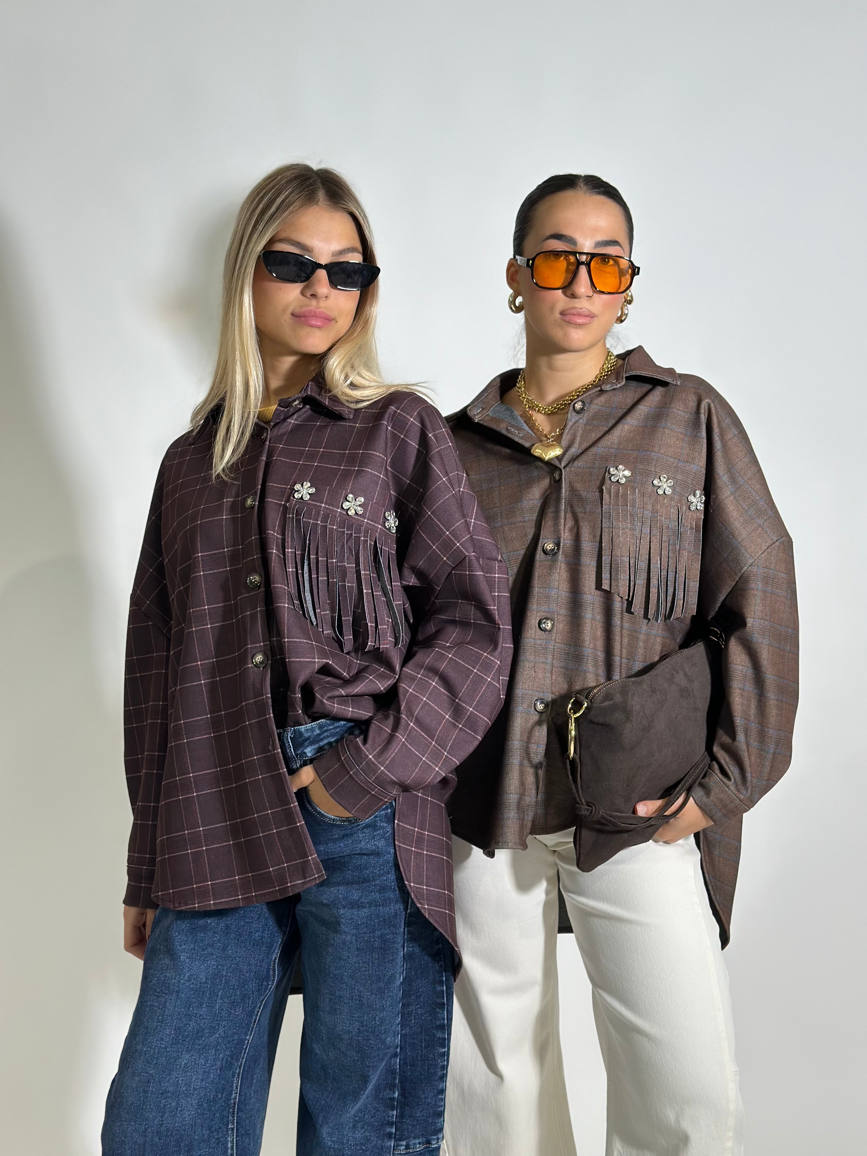 Camicia madras 7814 BURGUNDY