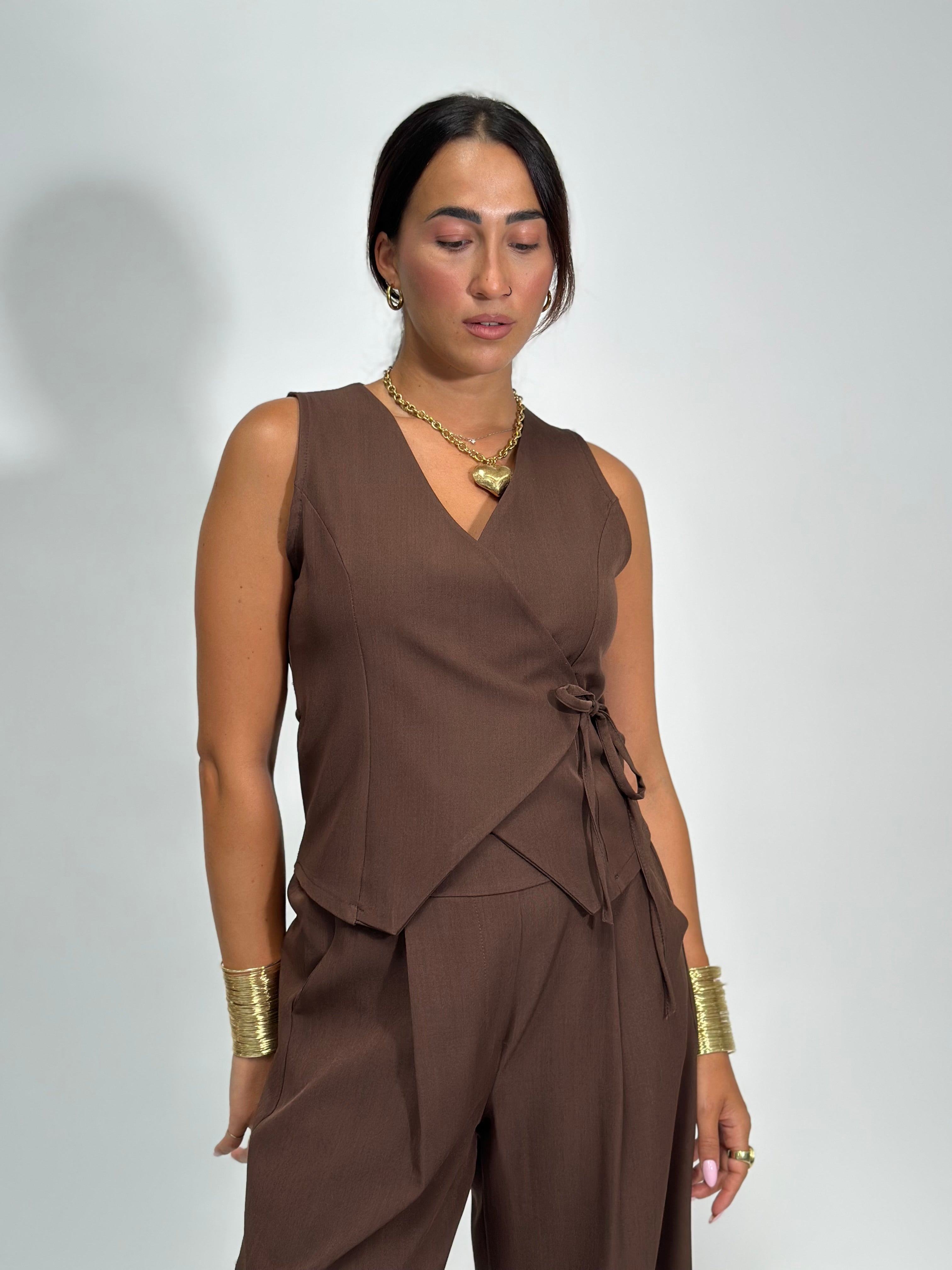 Completo gilet 5181 MARRONE