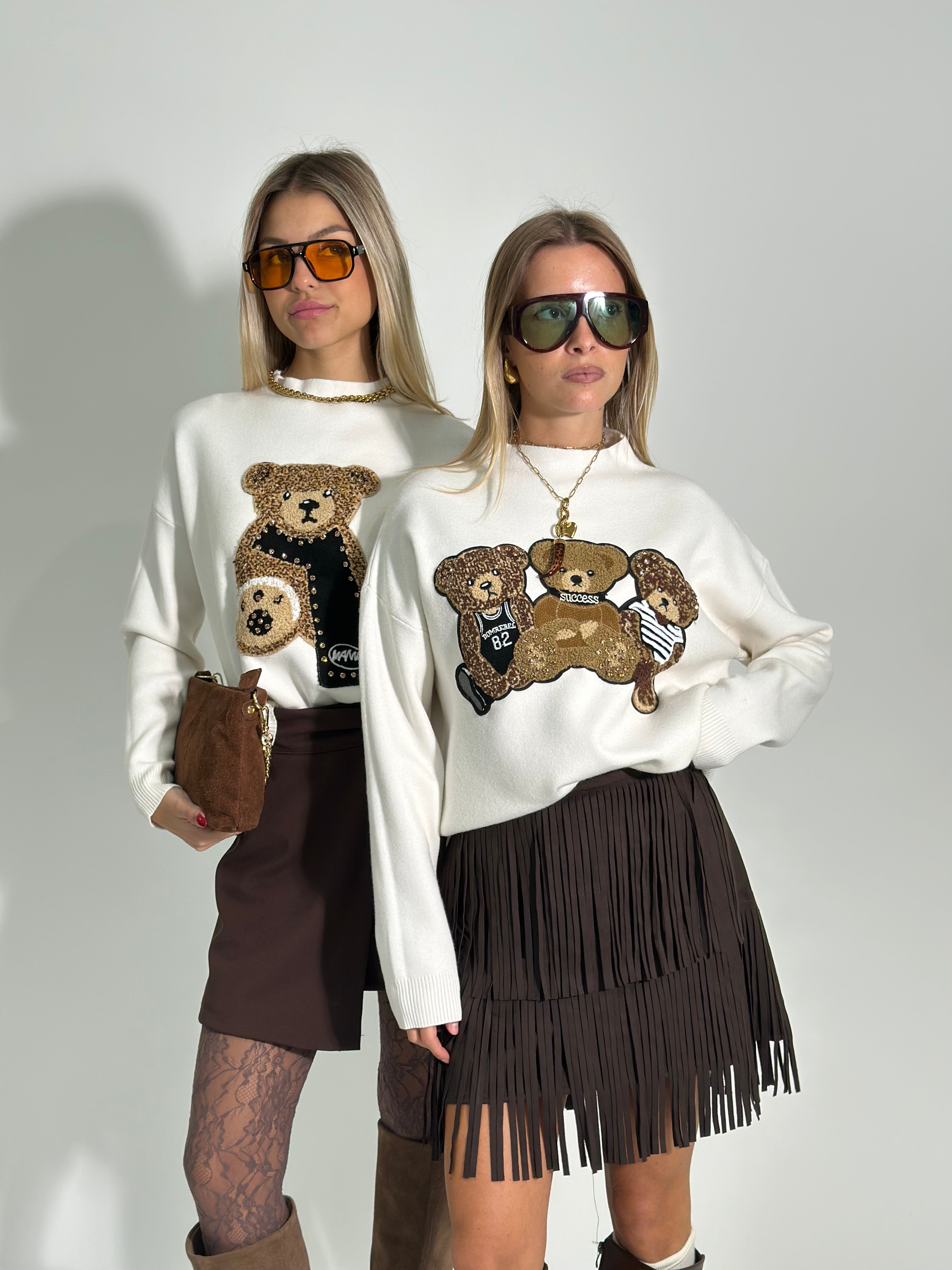 Maglia teddy sciarpa 8089