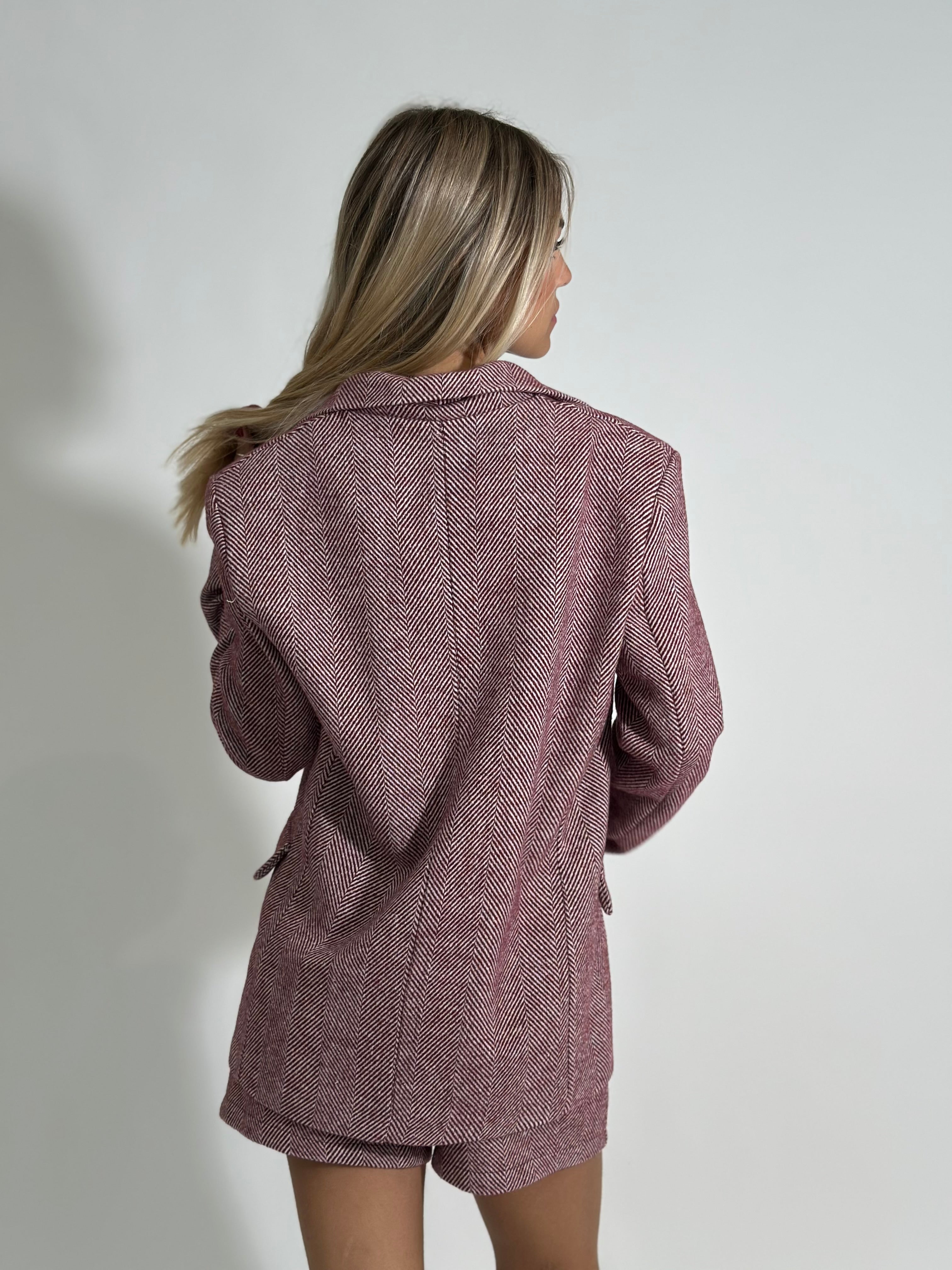 Giacca spigata 27847 BURGUNDY