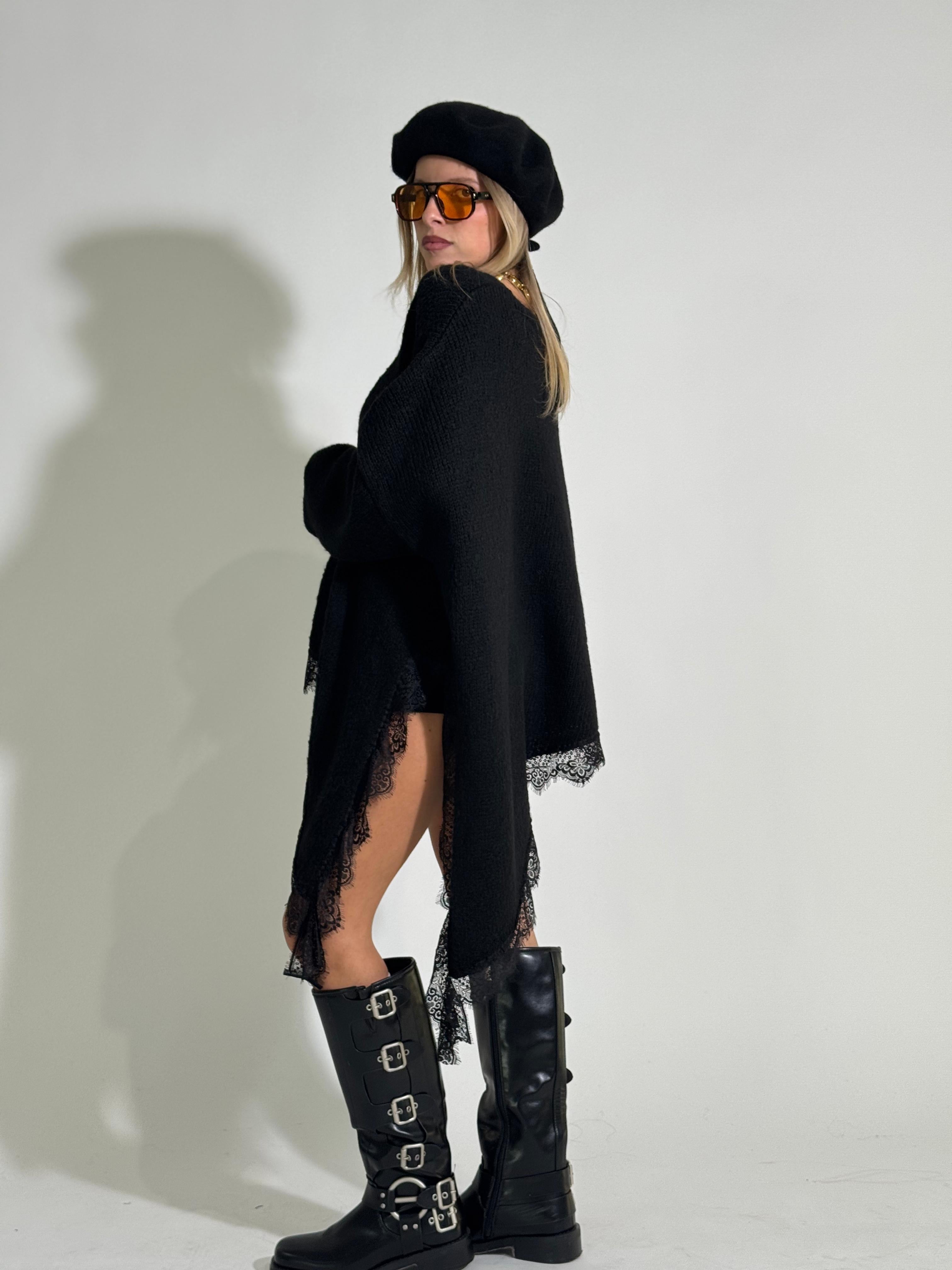 Maglia diagonale pizzo 25743