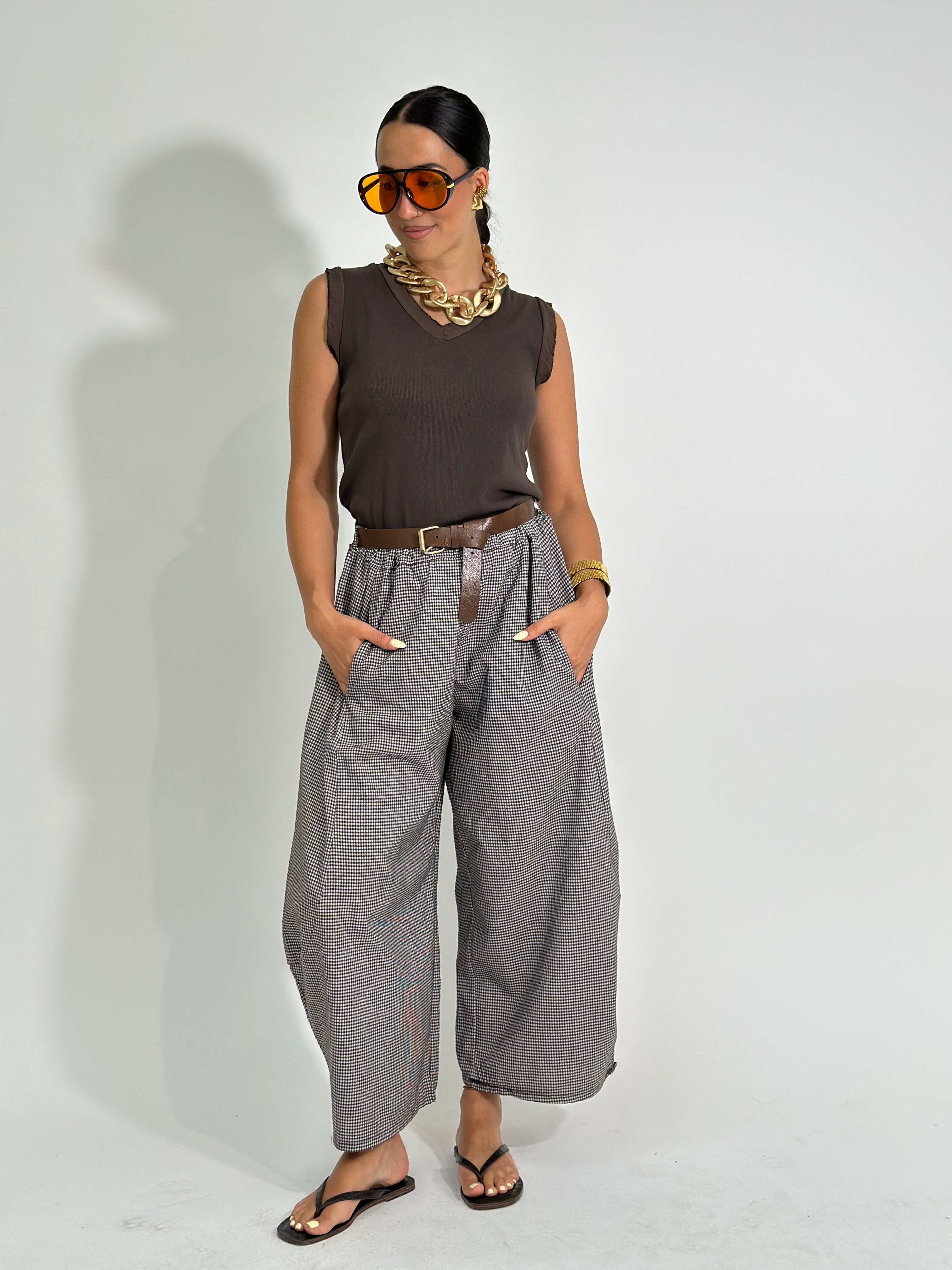 Pantalone baloon Vichy 52056