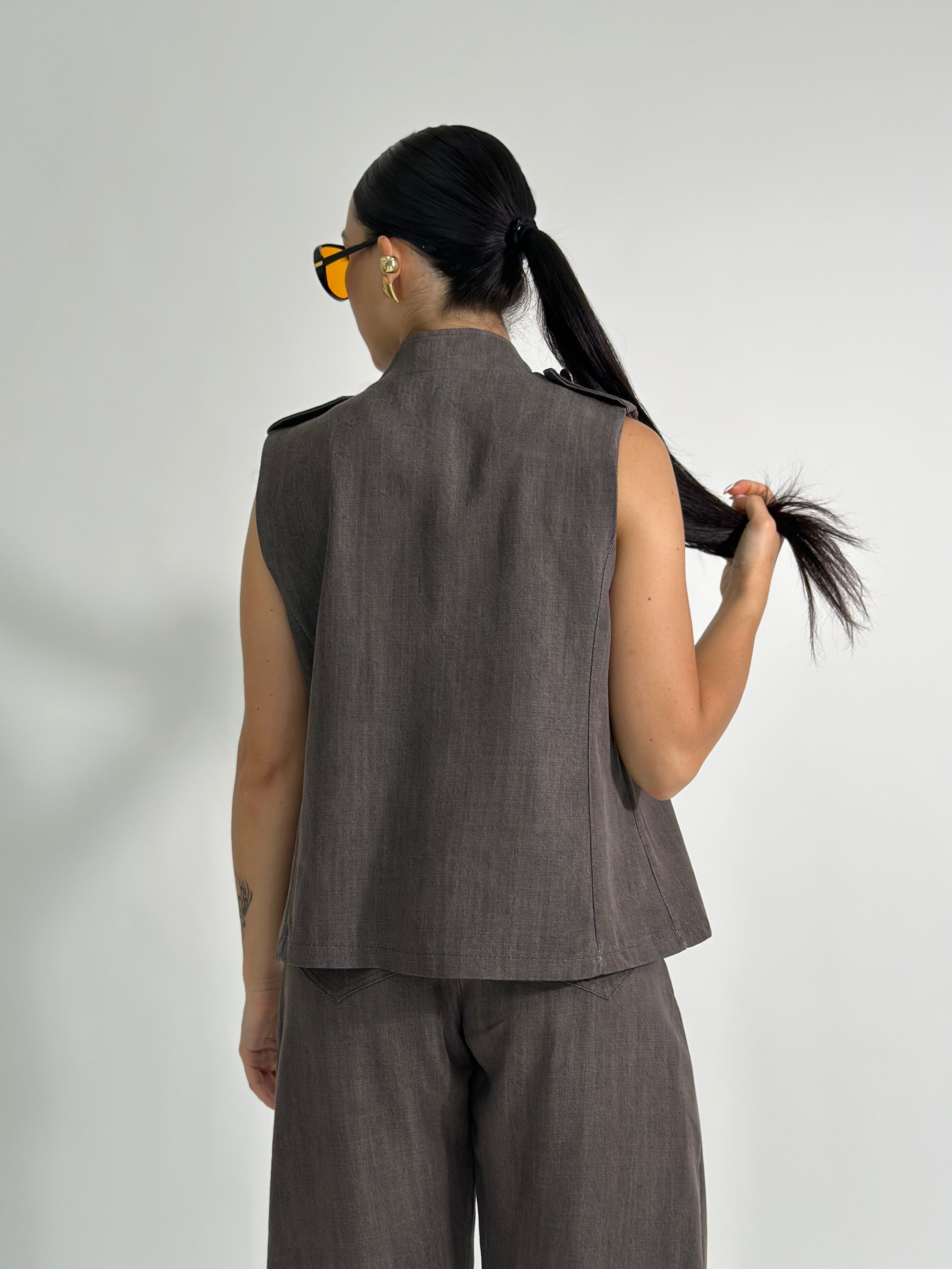 Gilet ricamo 6084