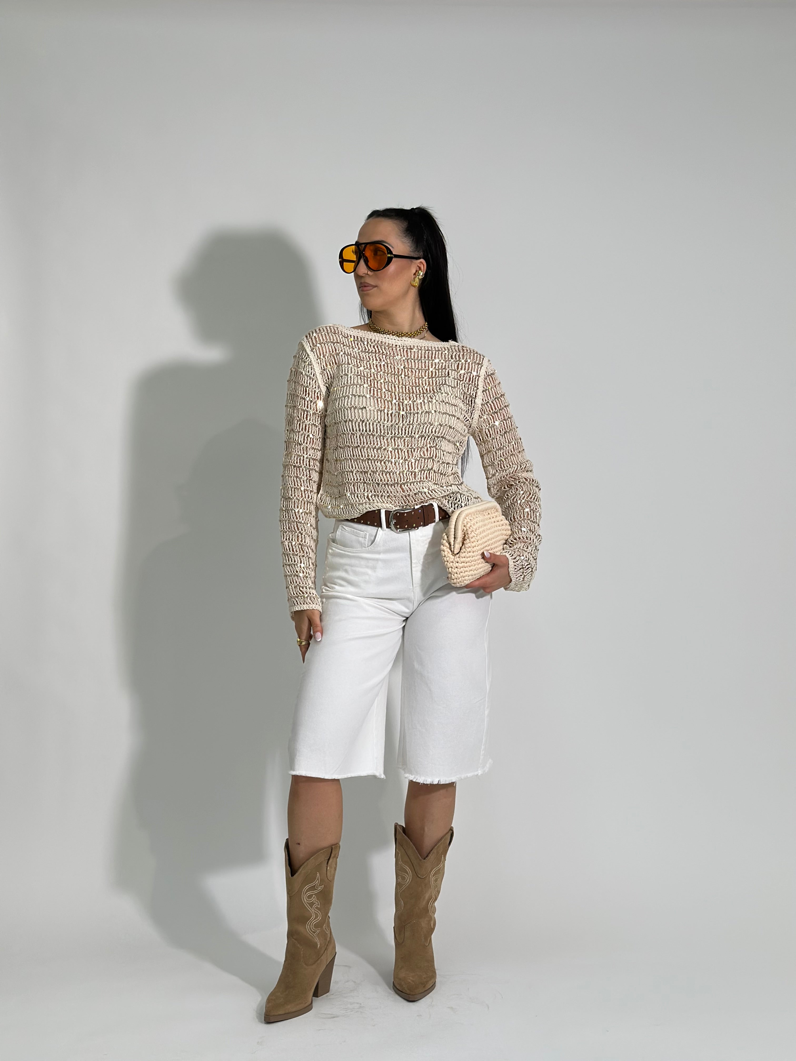 Maglia paillettes 28142