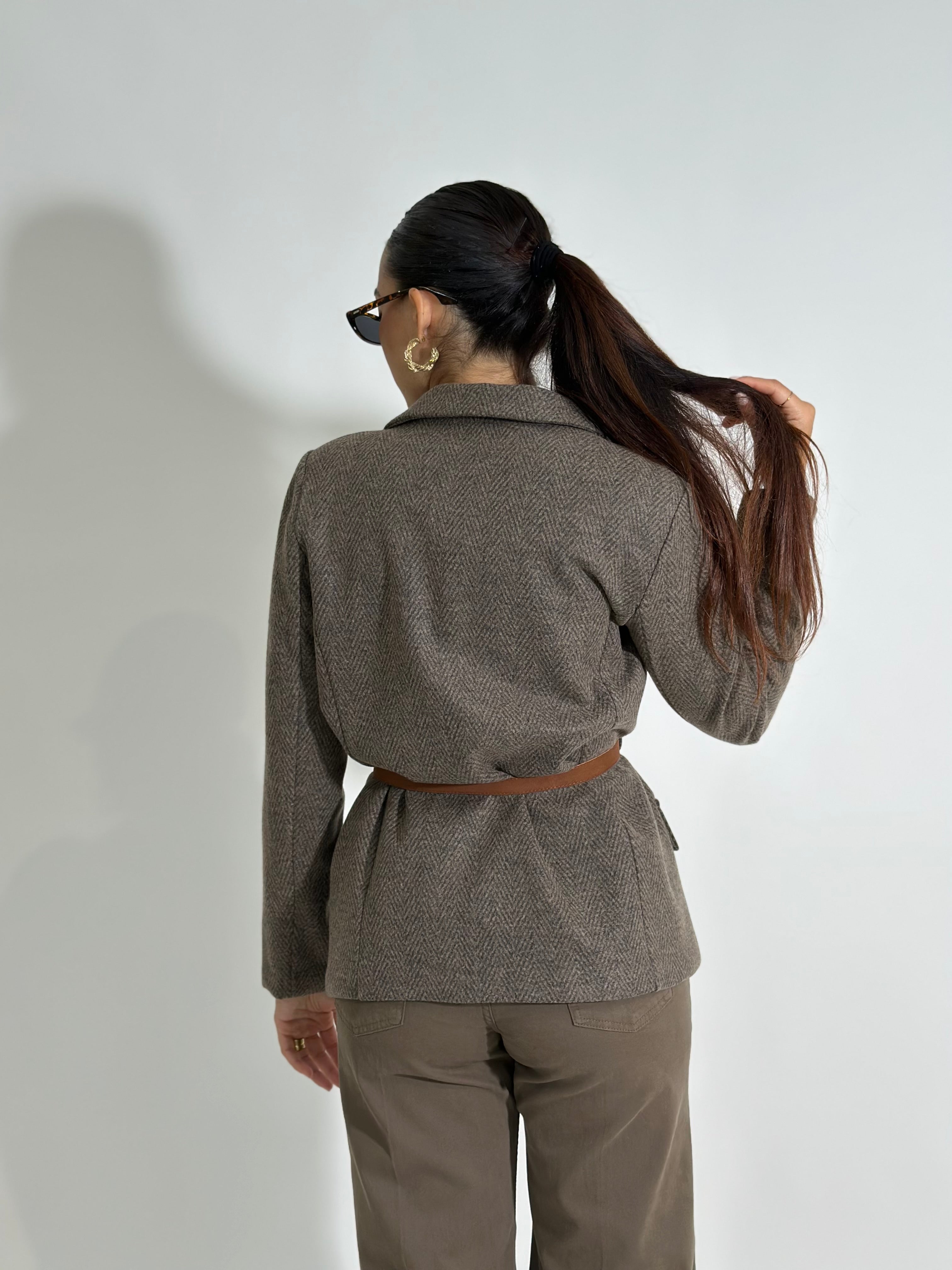 Giacca cintura 4182 MORO