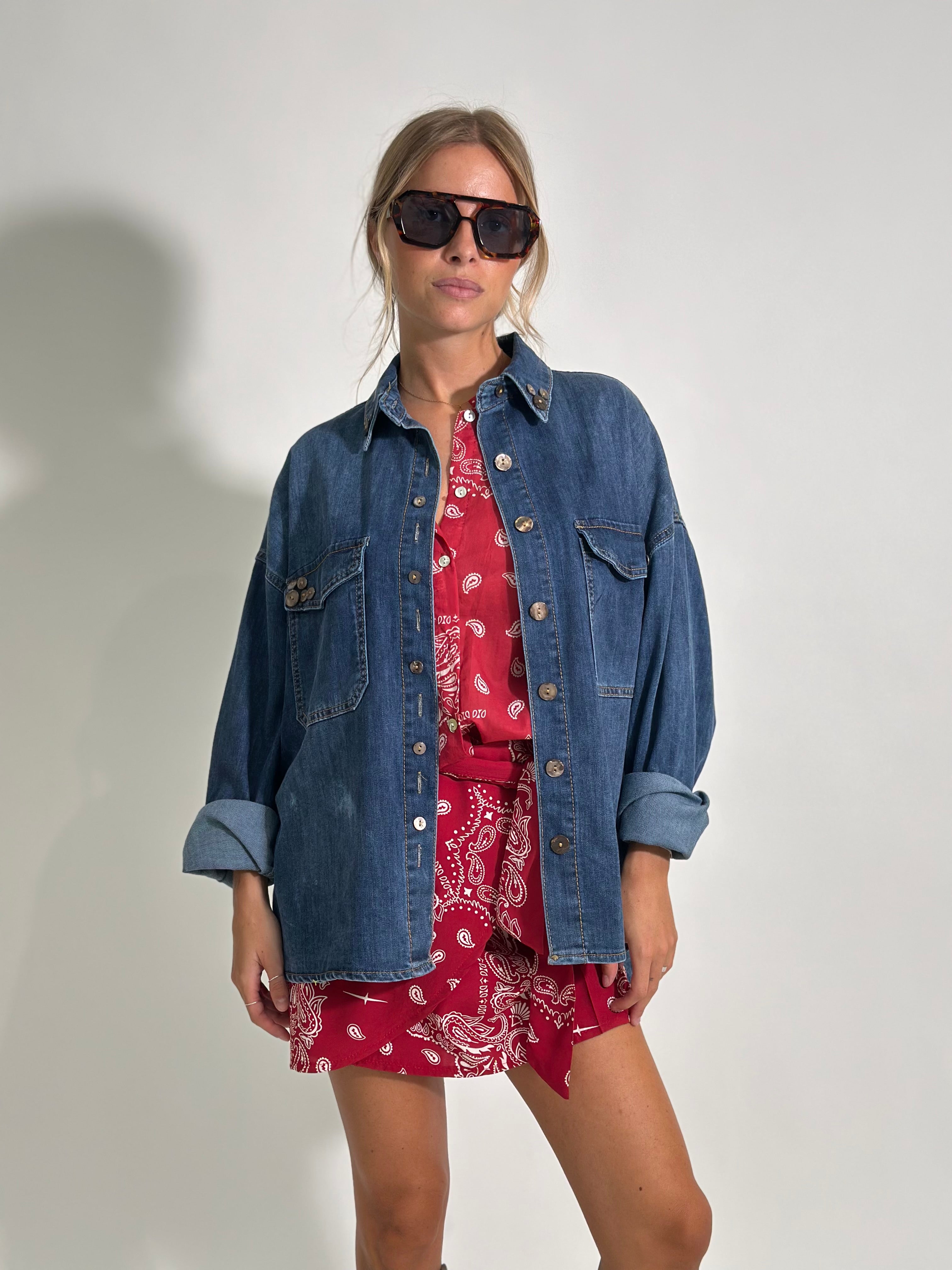 Camicia denim over 536