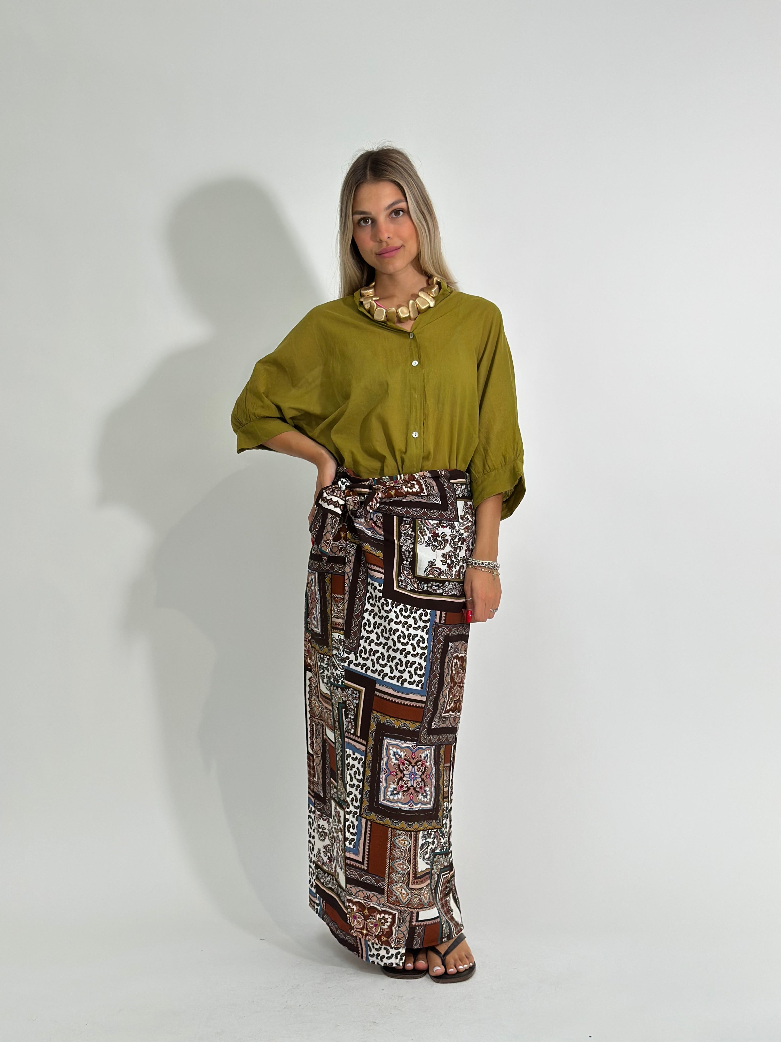 Camicia scatoletta 5568 VERDE OLIO