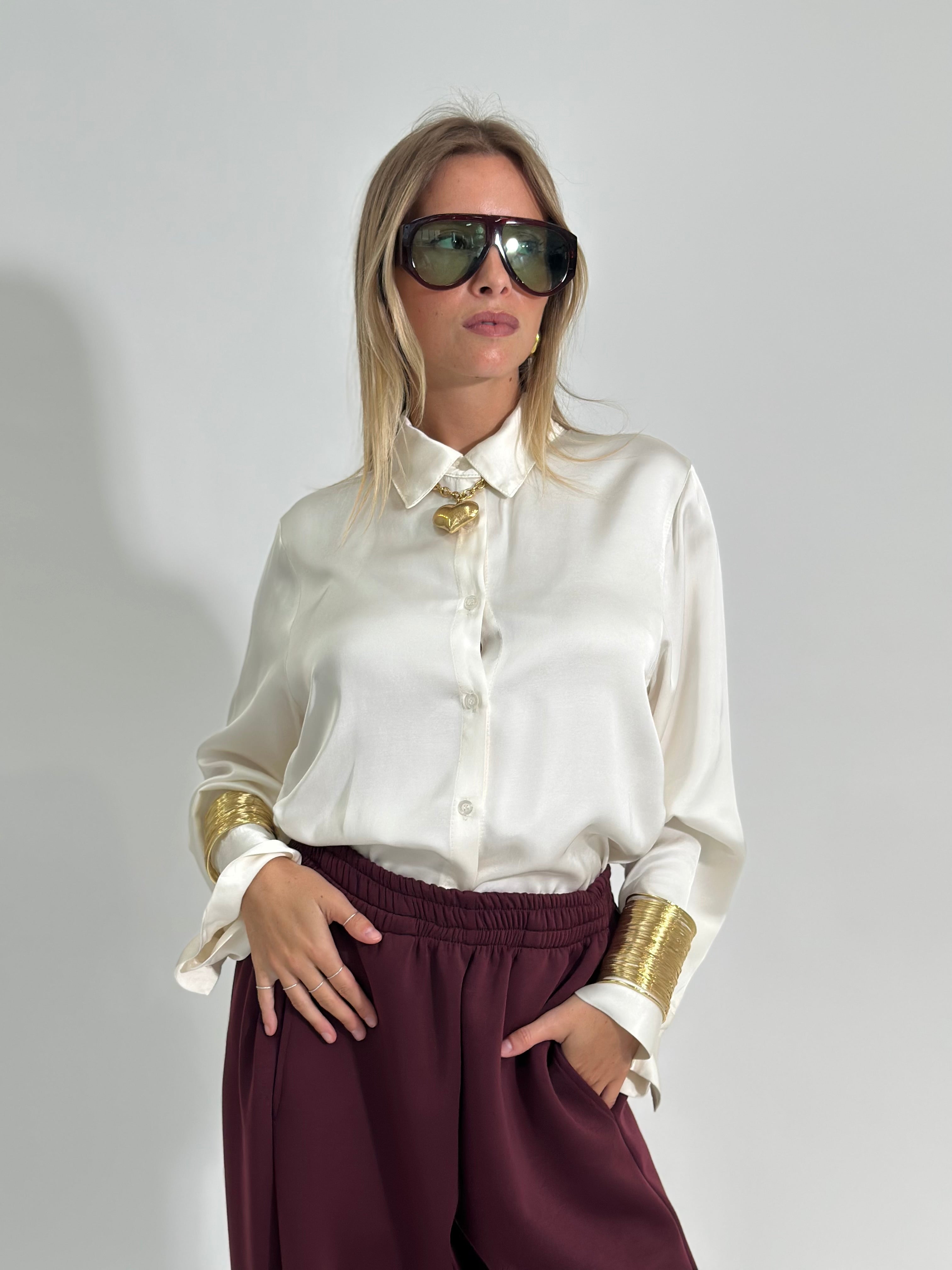 Camicia cupro 5579 PANNA