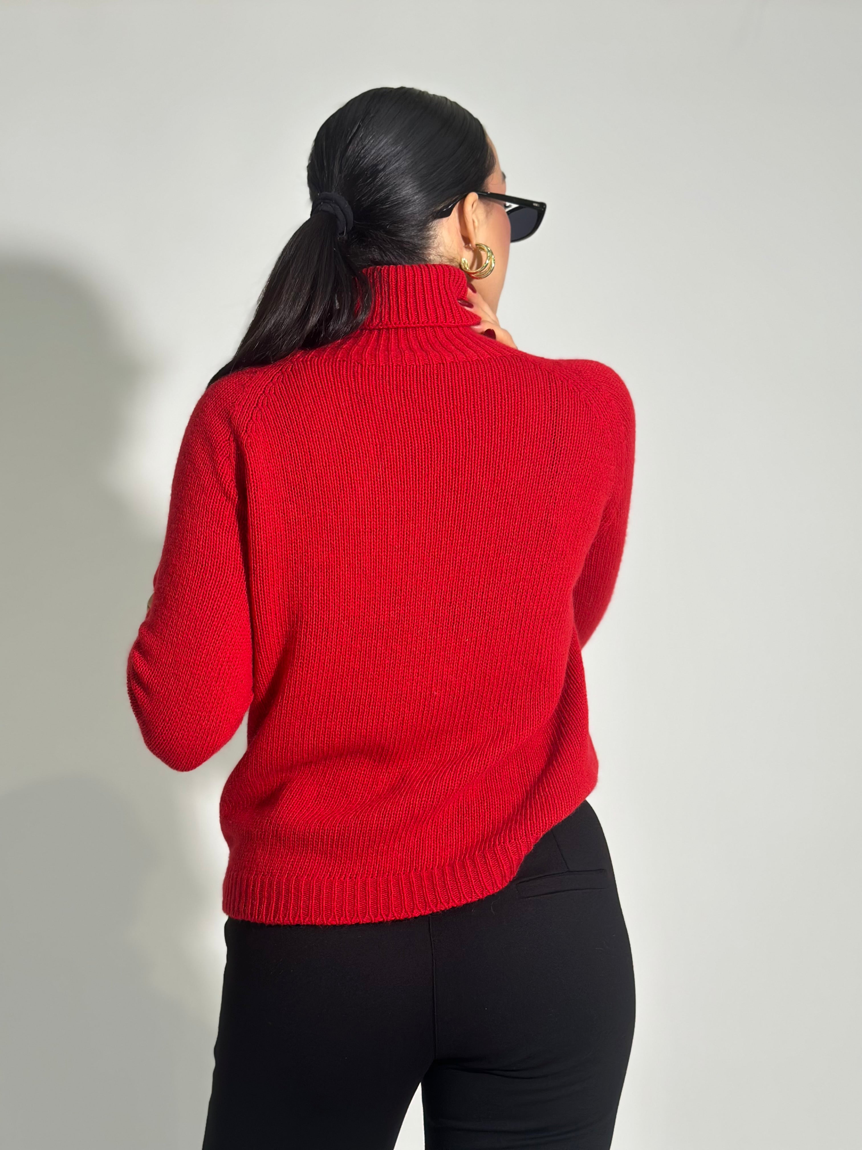 Maglia cashmer blend 6247 ROSSO