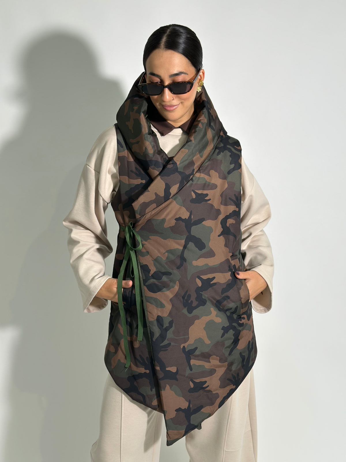 Gilet trapuntato camouflage A5981