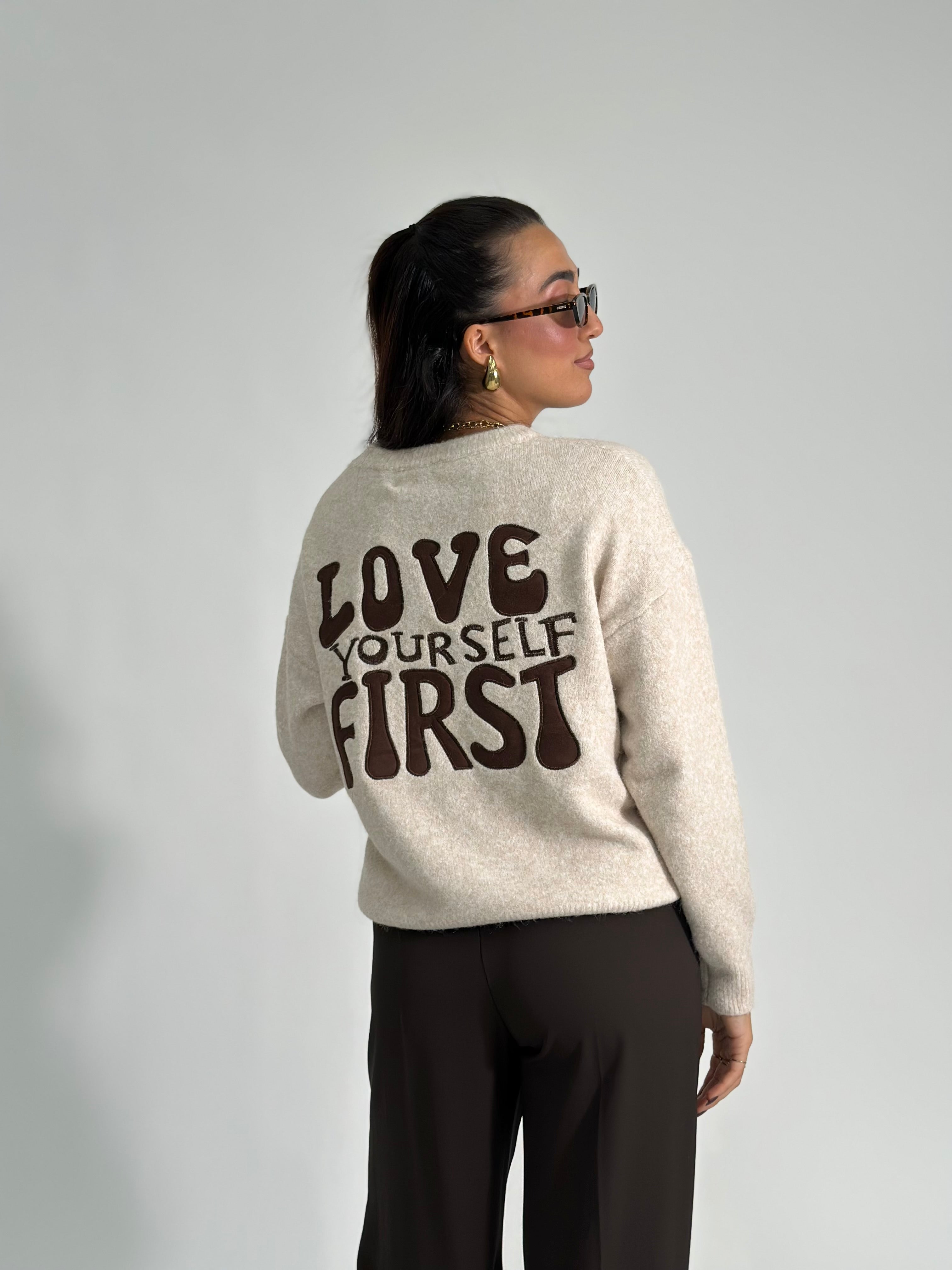 Maglia cuore 2583 ECRU
