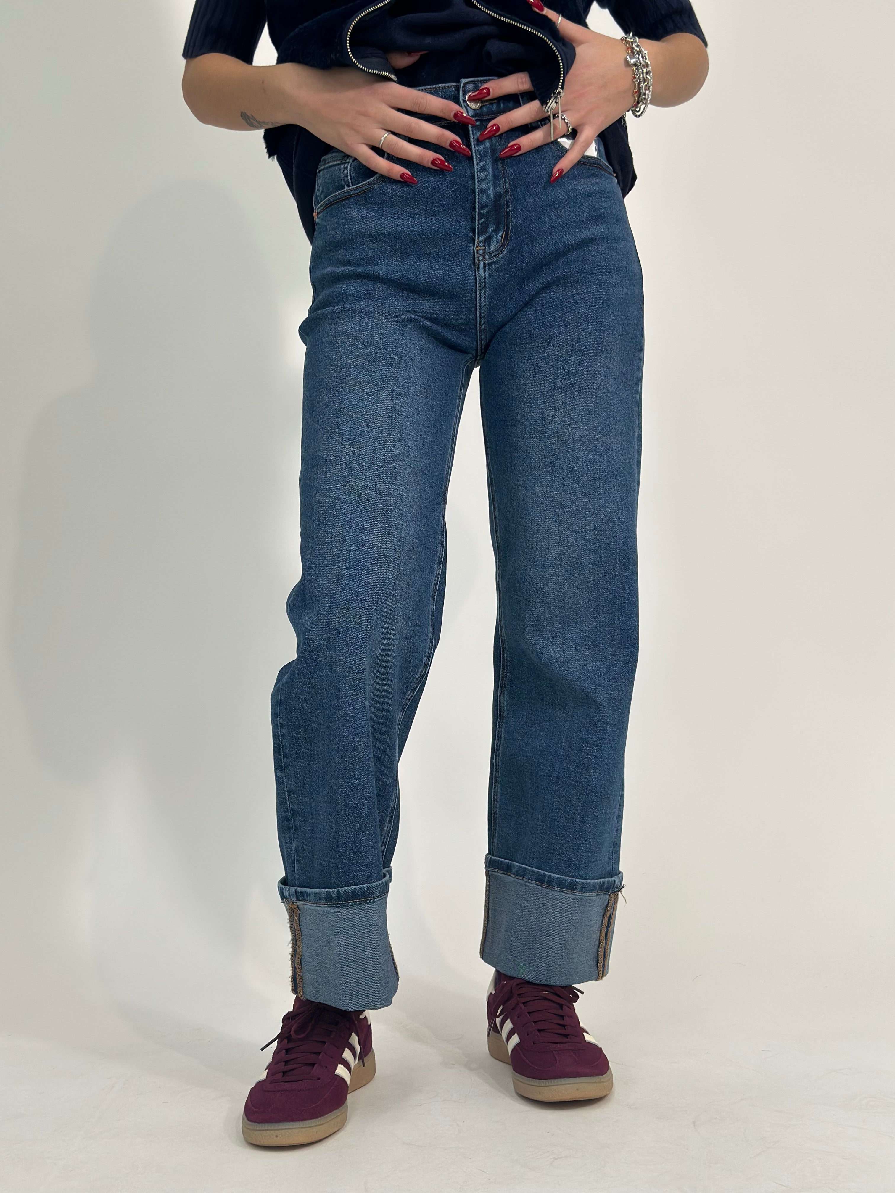 Jeans risvolto JH9038