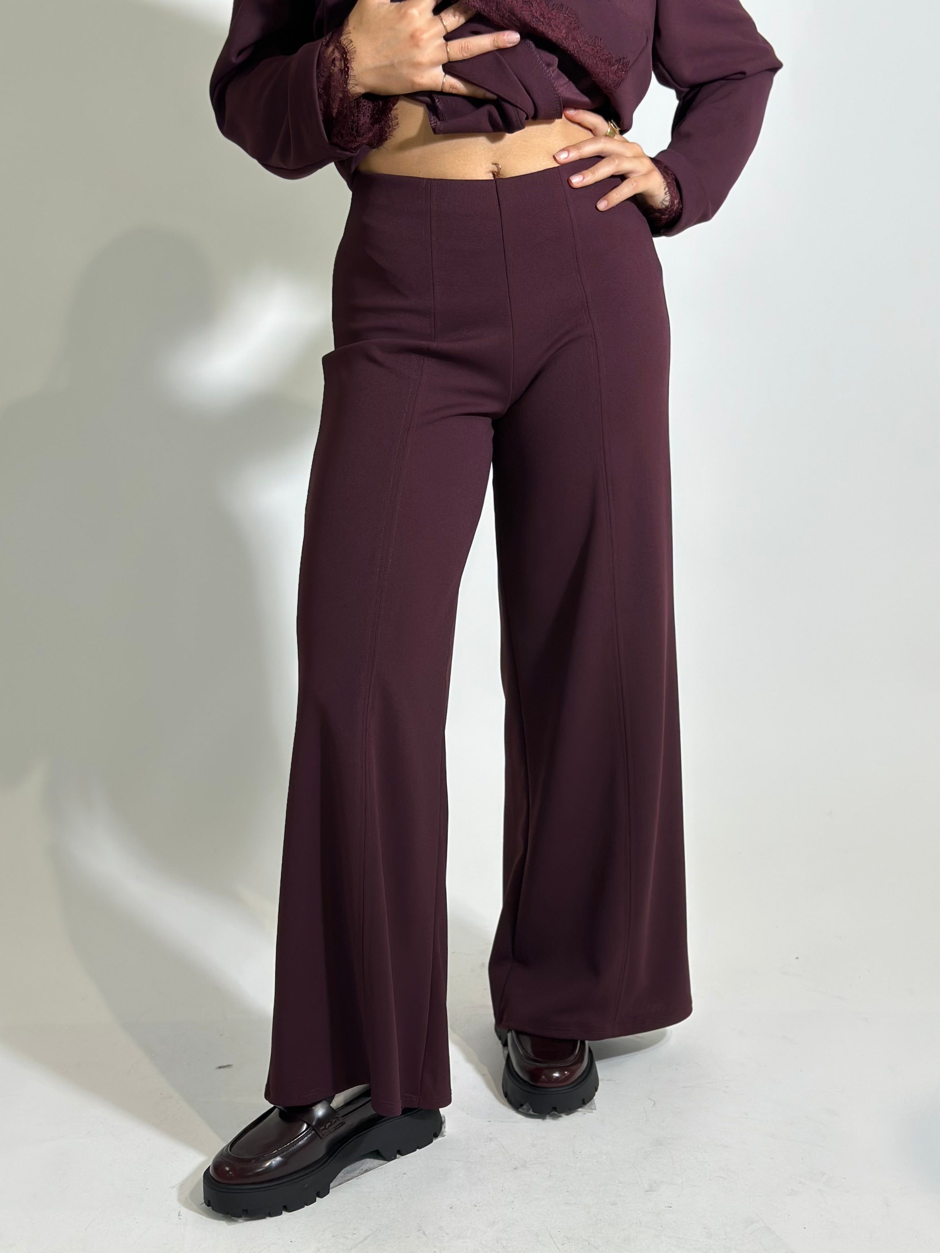 Completo crep pizzo 5579 BURGUNDY